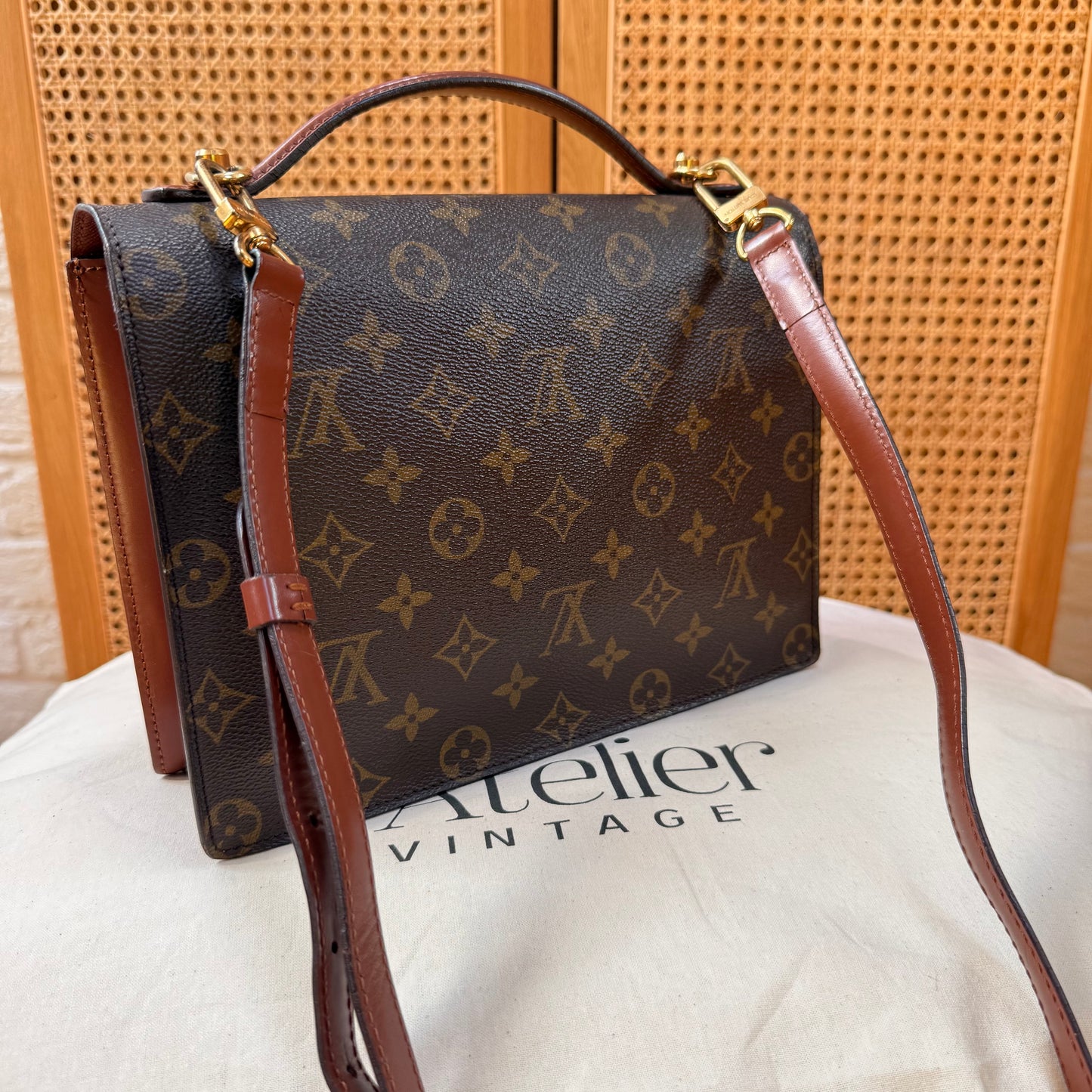 Louis Vuitton 1996 Monogram Monceau Two Way Top Handle