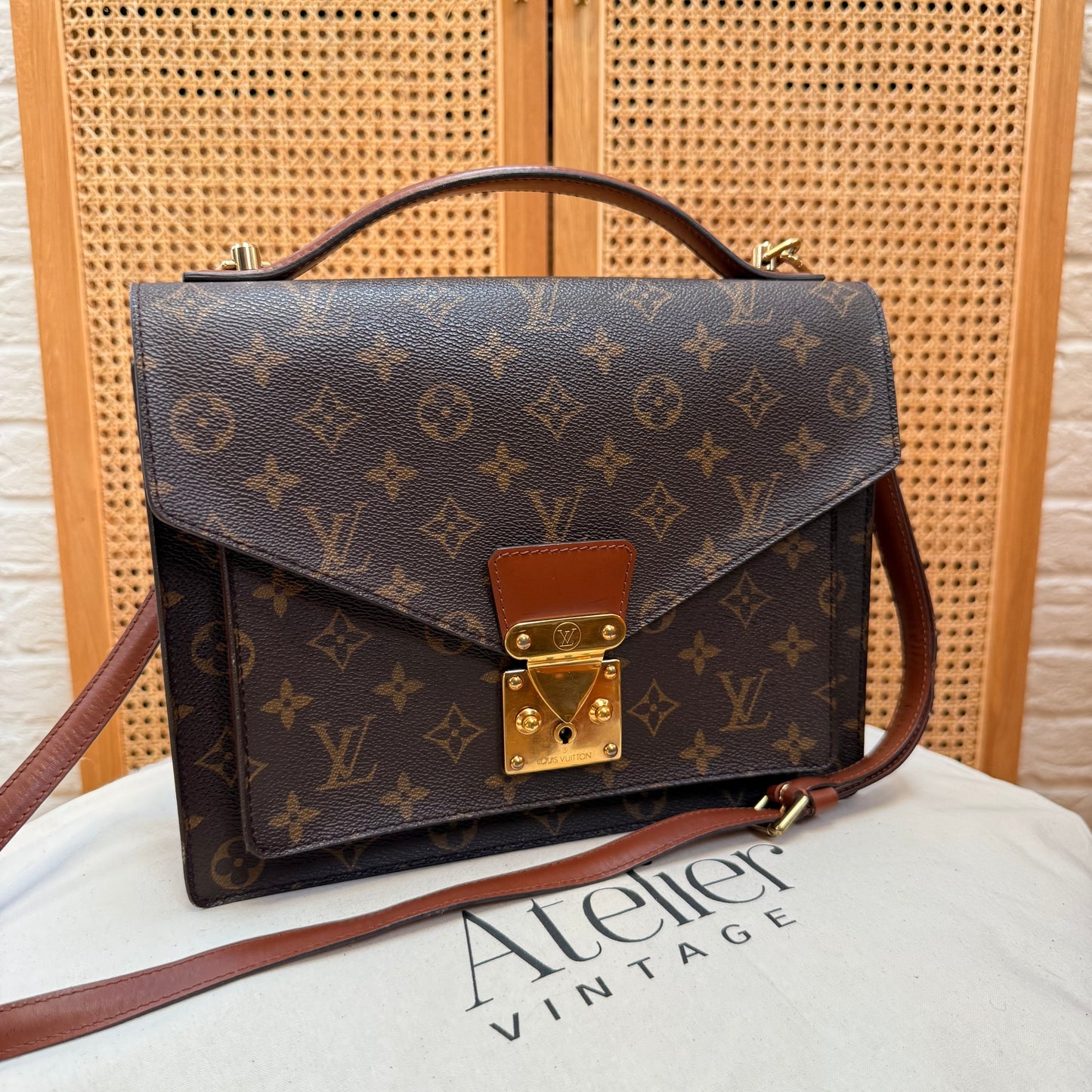 Louis Vuitton 1995 Monogram Monceau Two Way Top Handle