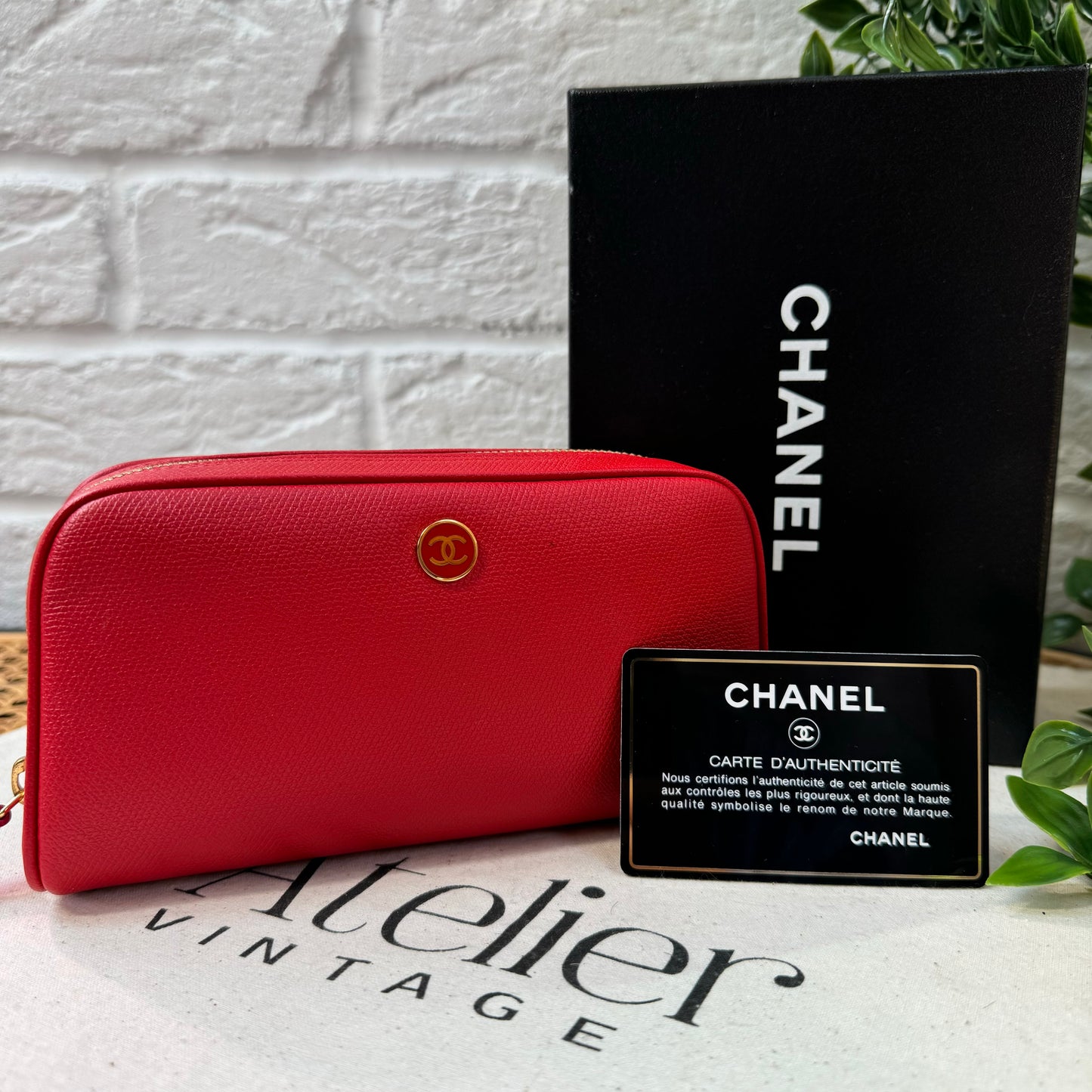 Chanel 2003 As New & Boxed Coco Button Vanity Clutch