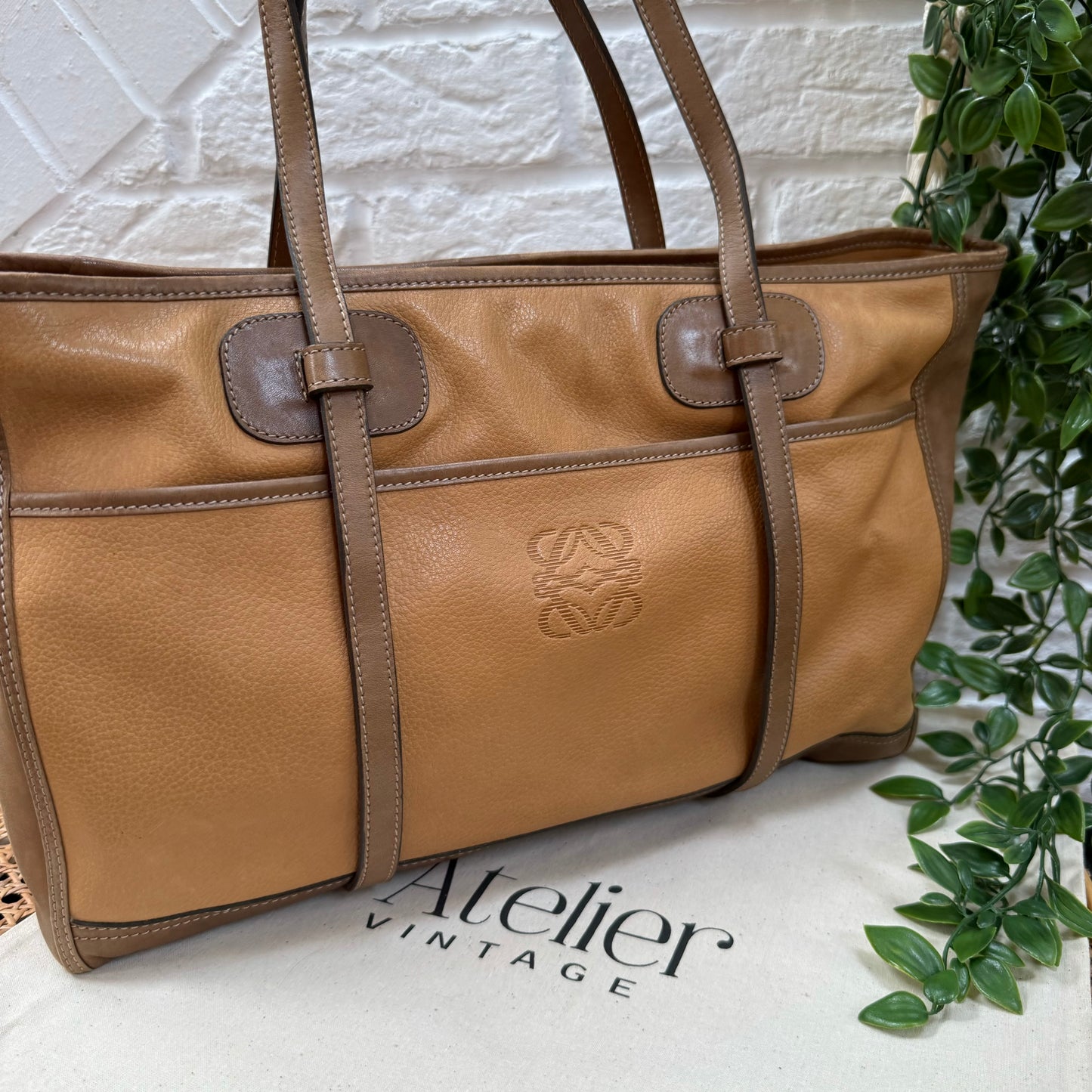 Loewe 1980s Anagram Tote Bag