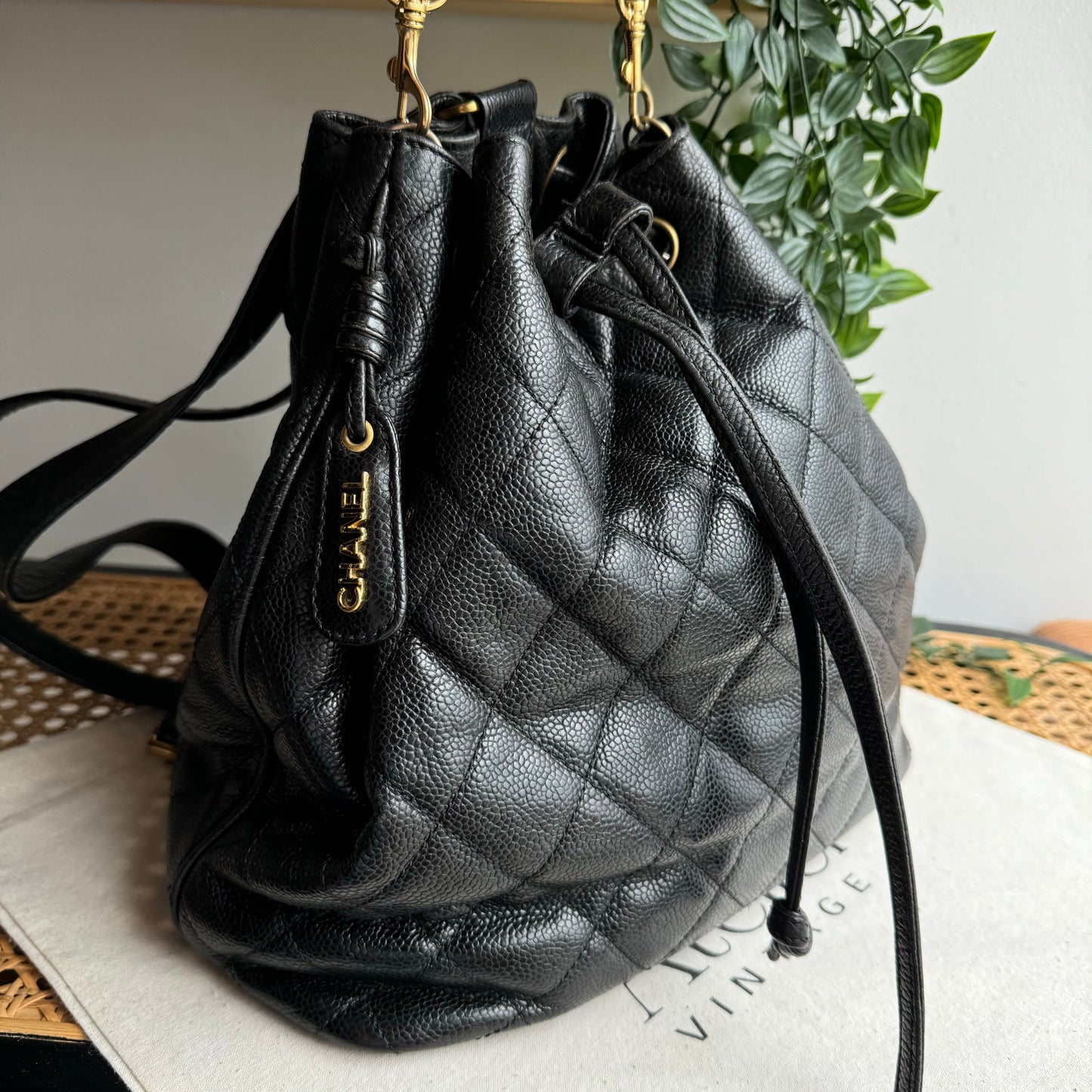Chanel 1994 Quilted Caviar Two Way Back Pack