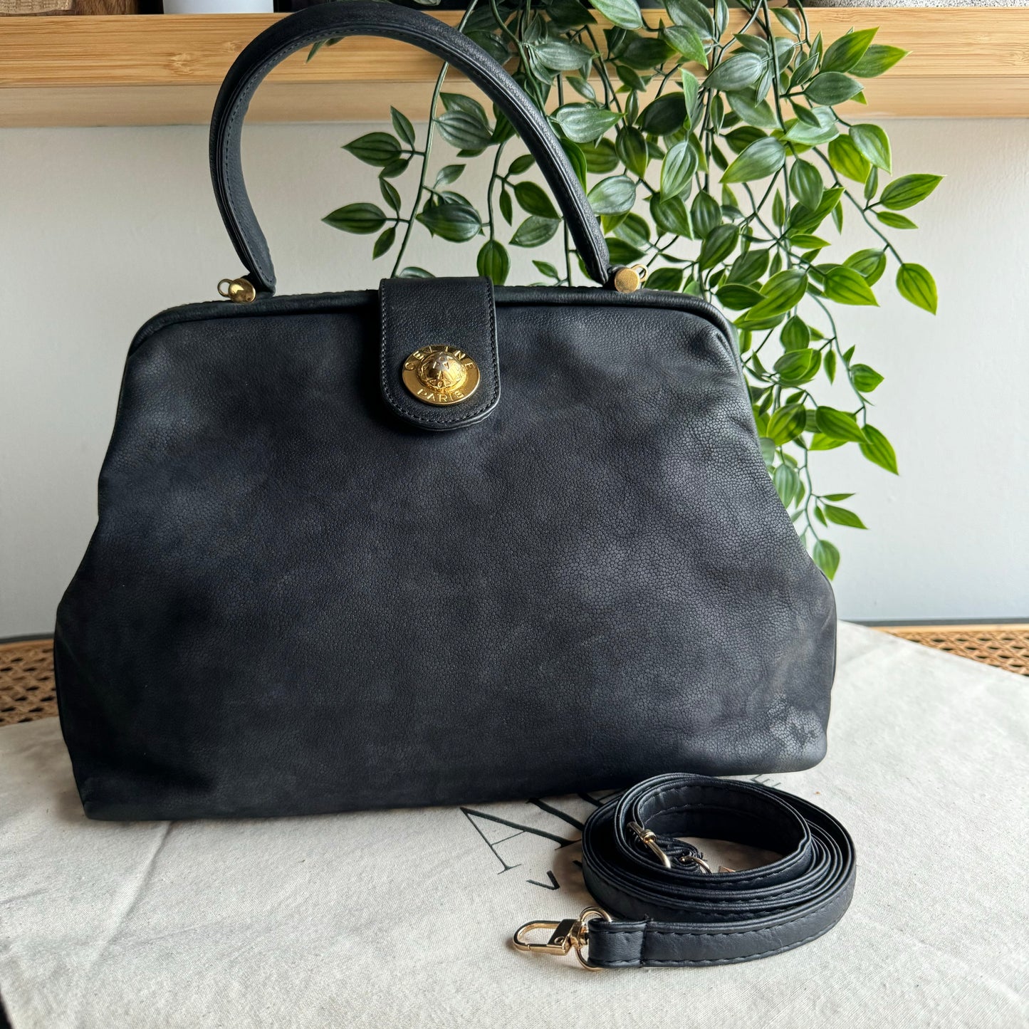 Celine 1980s Star Clasp Two Way Bag