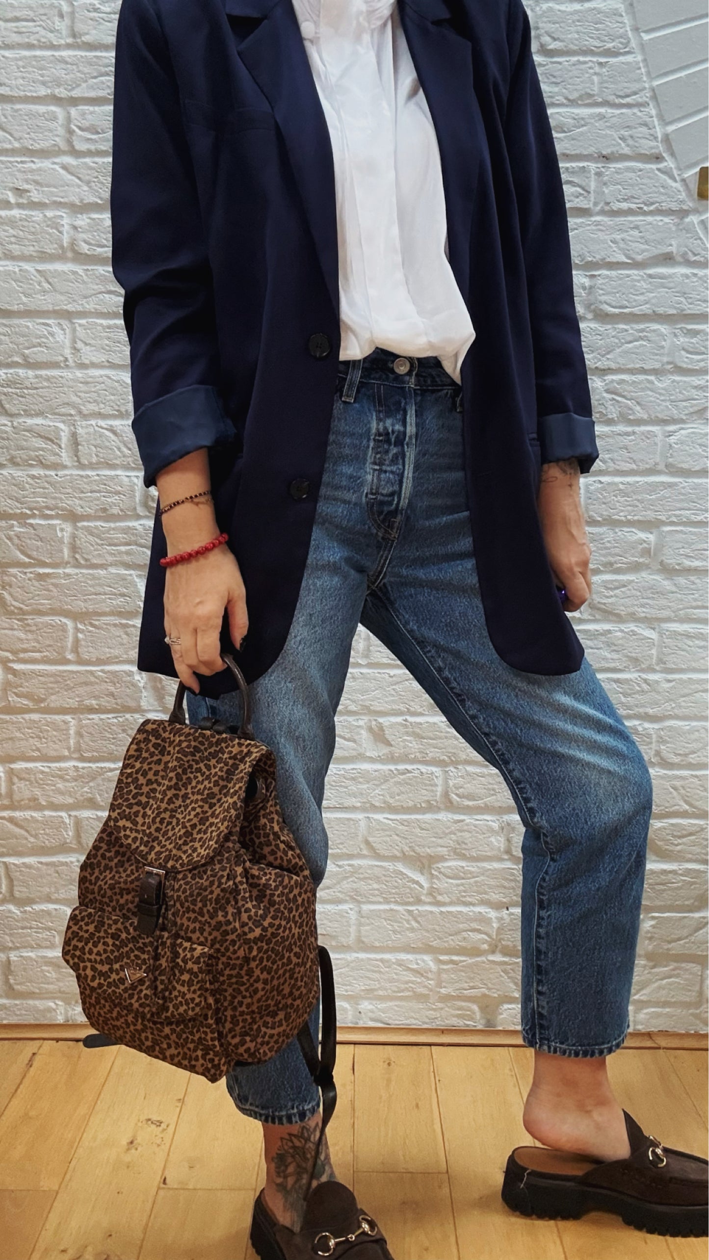 Bottega Veneta 1980s Leopard Print Back Pack