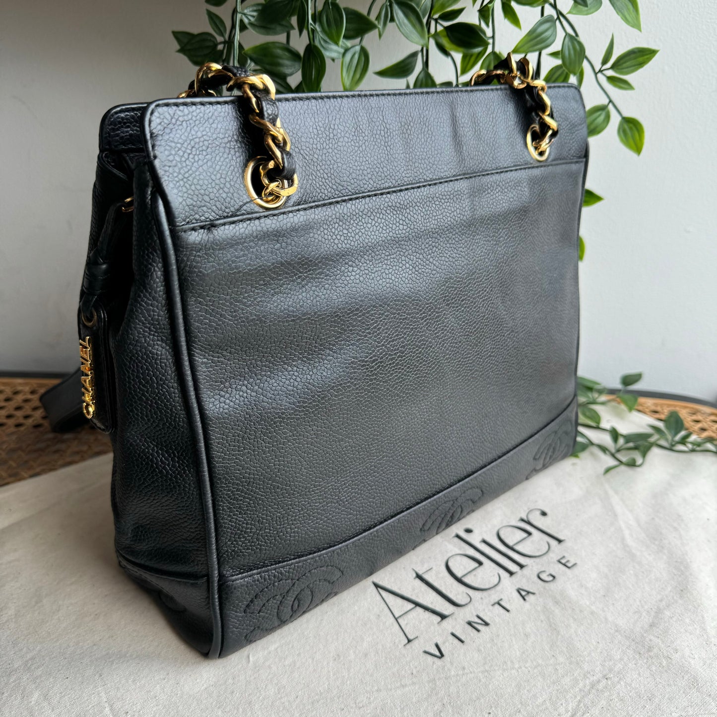 Chanel 1996 Triple CC Caviar Tote