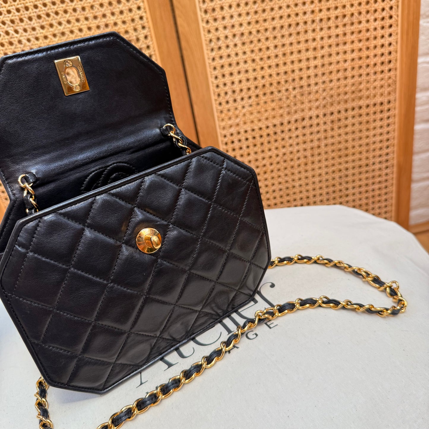 Chanel 1989 Rare Octagon Single Flap