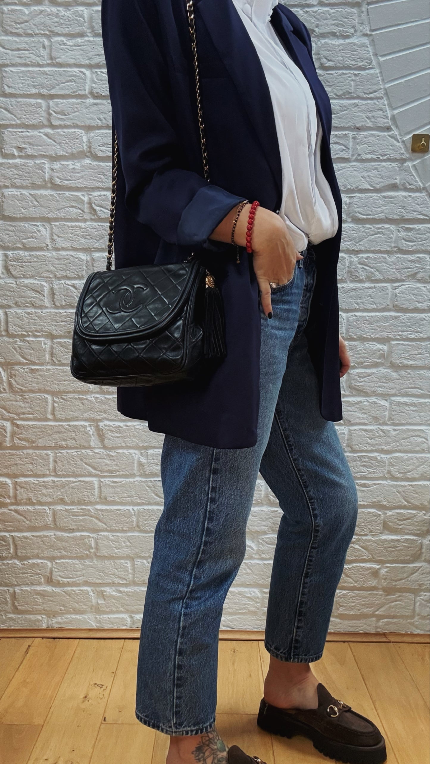 Chanel 1989 CC Quilted Tassel Single Flap