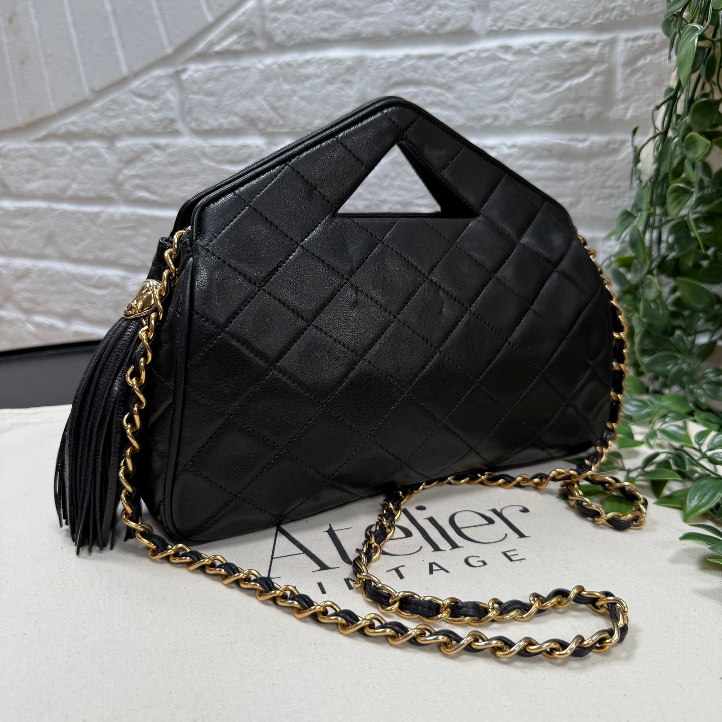 Chanel 1989 Chanel Two Way Top Handle & Cross Body Zip Top