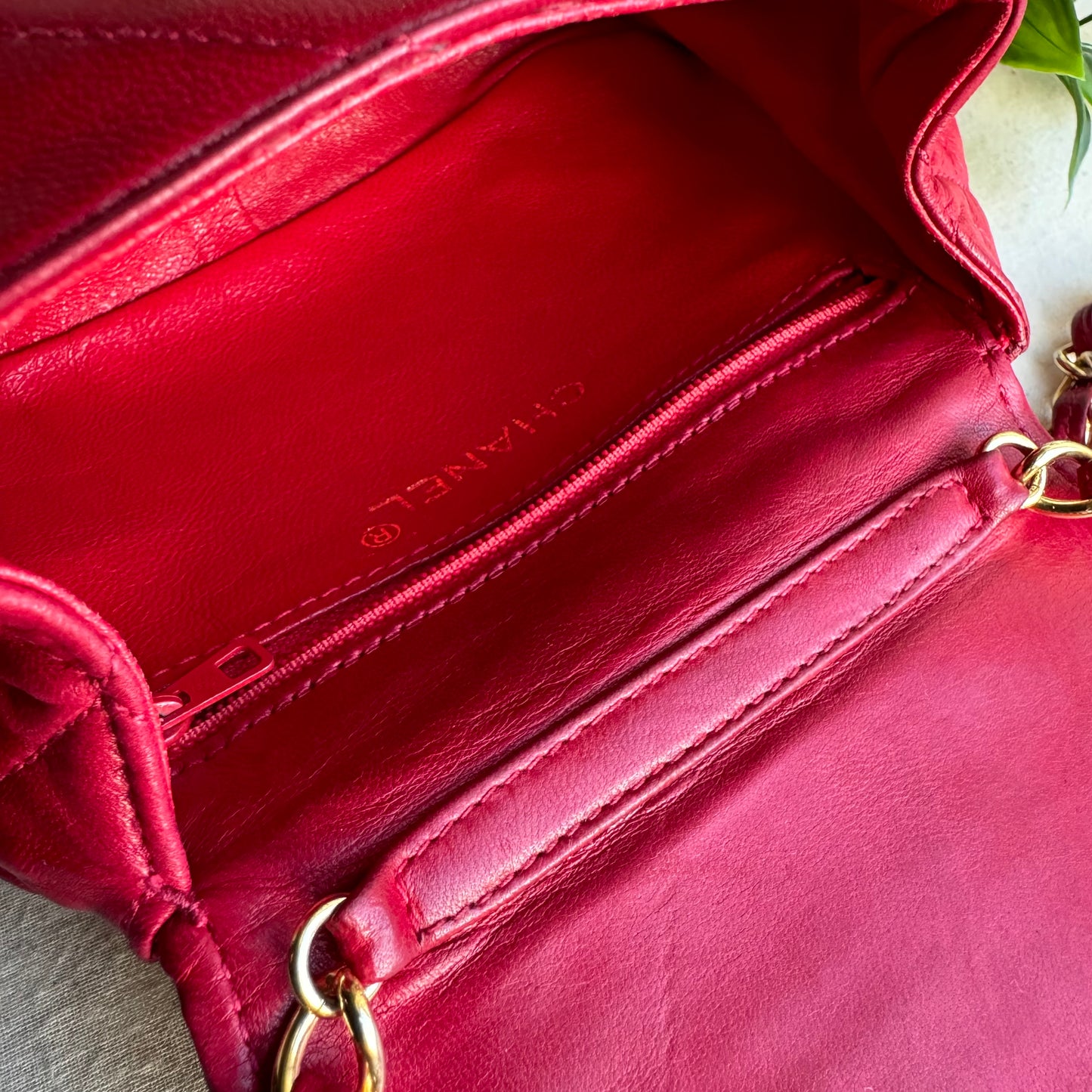 Chanel 1989 Rare Vintage Red Envelope Bag