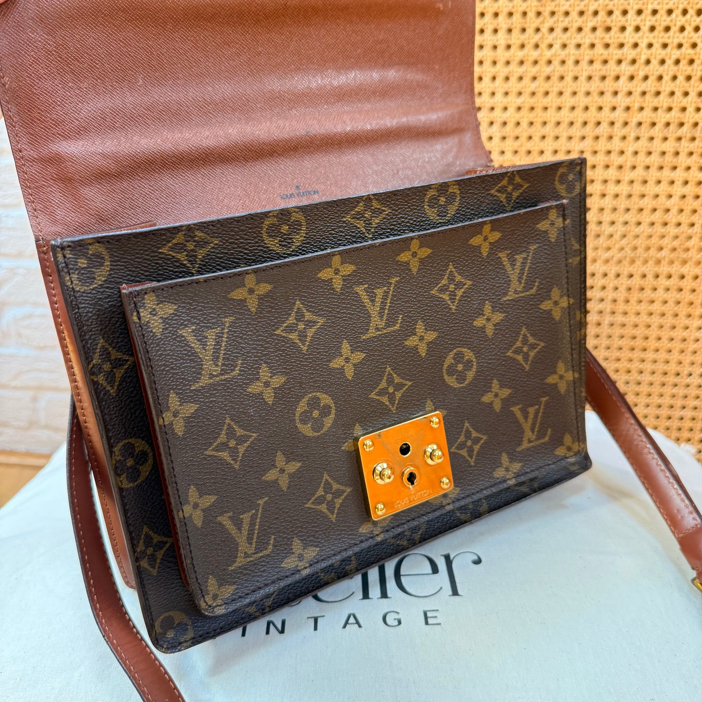 Louis Vuitton 1996 Monogram Monceau Two Way Top Handle