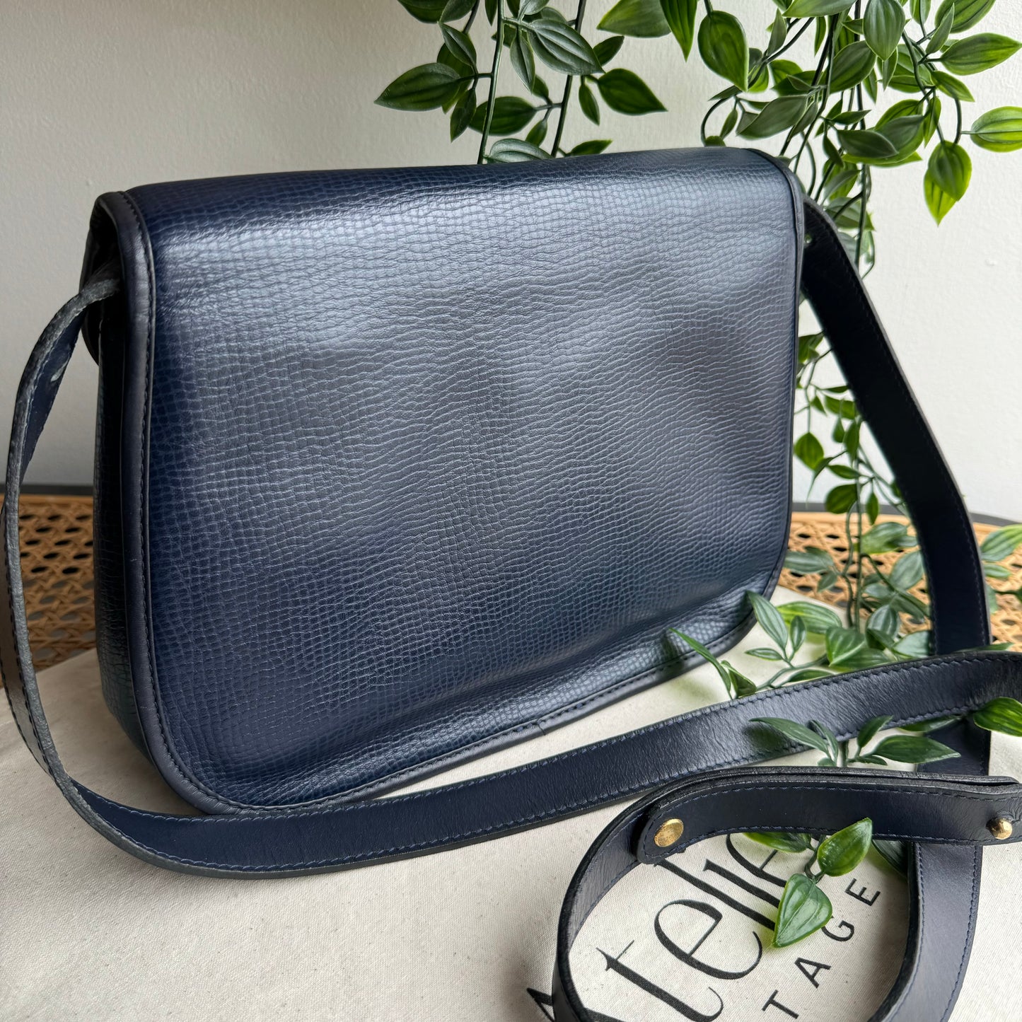 Dior 1980s Navy CD Closure Two Way Bag