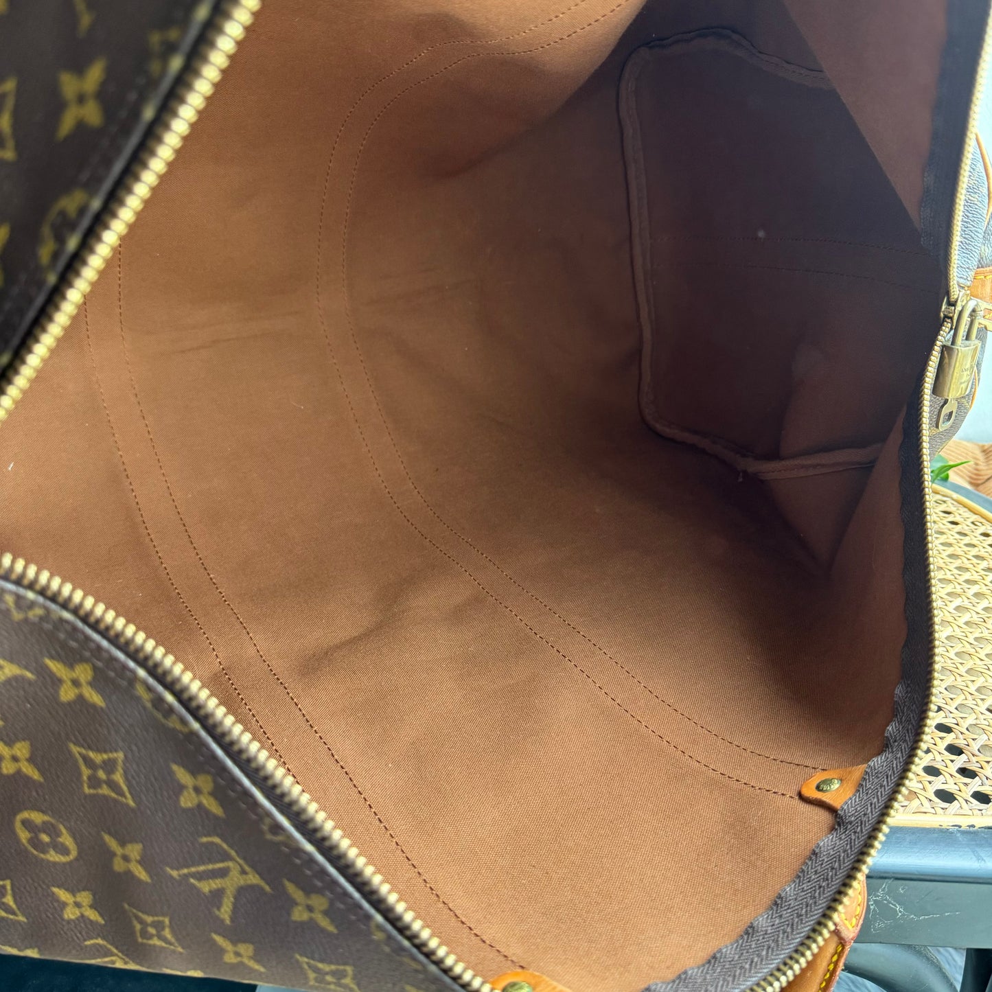 Louis Vuitton 1989 Keepall Bandoulier 55 with padlock & Keys