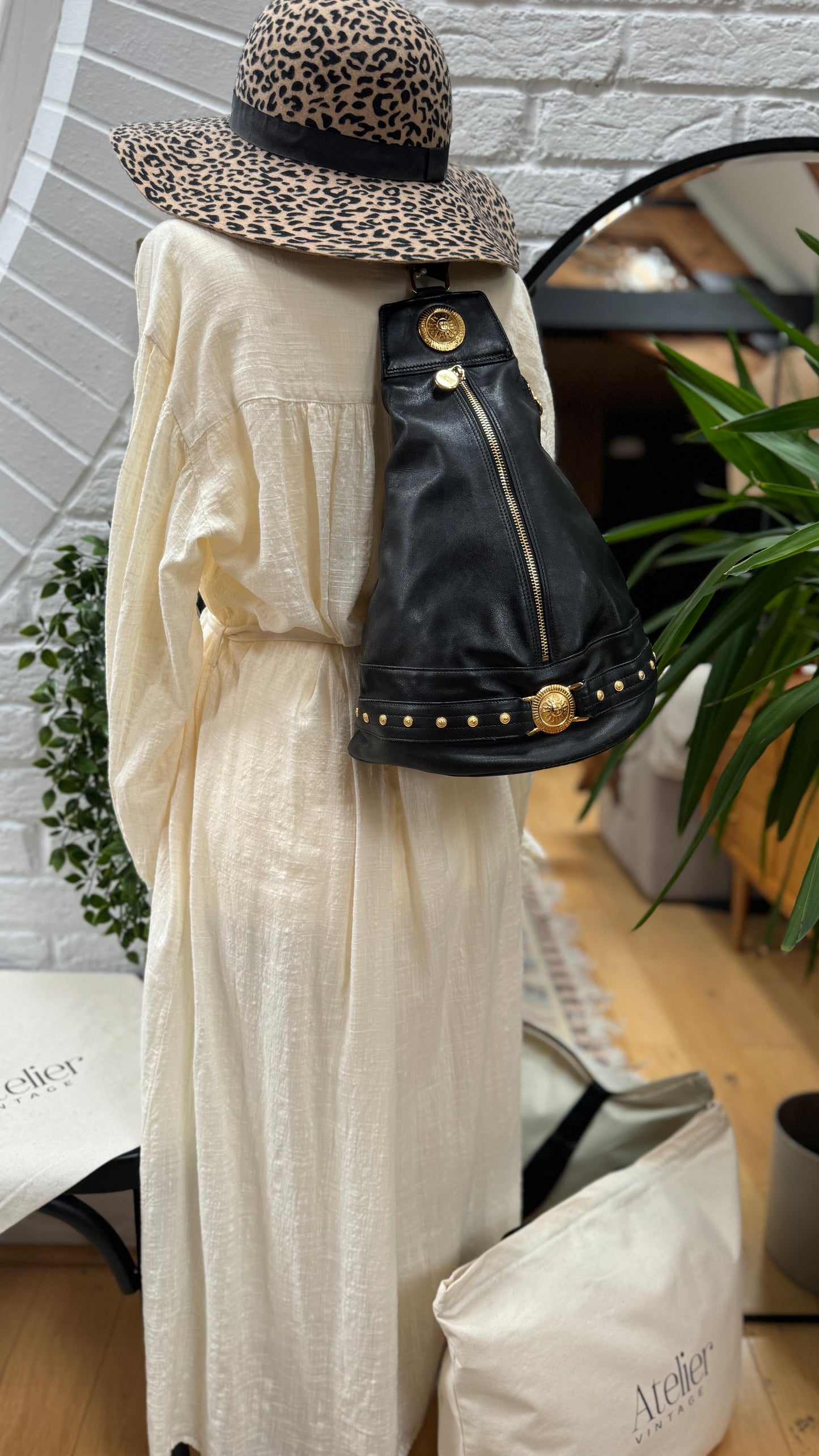 Versace 1990s Medusa Sling Back Pack