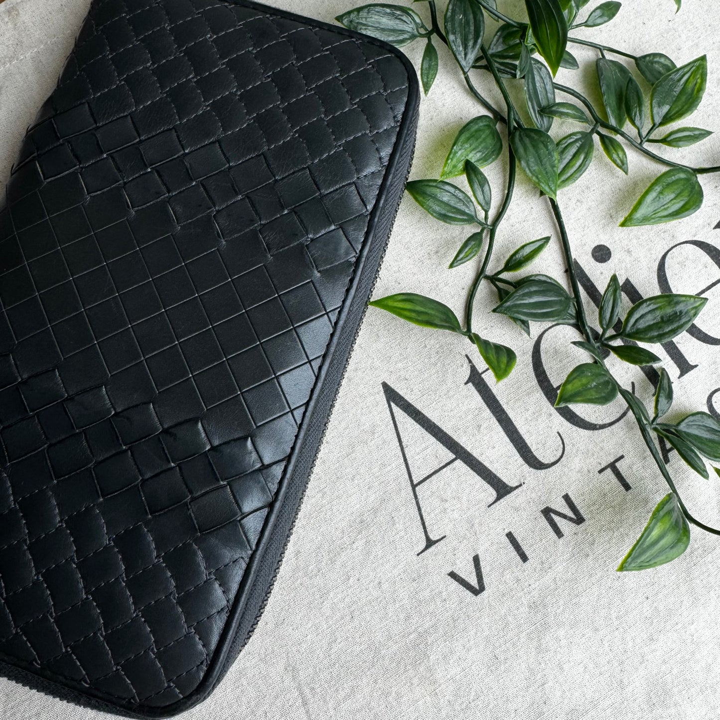 Bottega Veneta Intrecciato Zip Around Long Purse