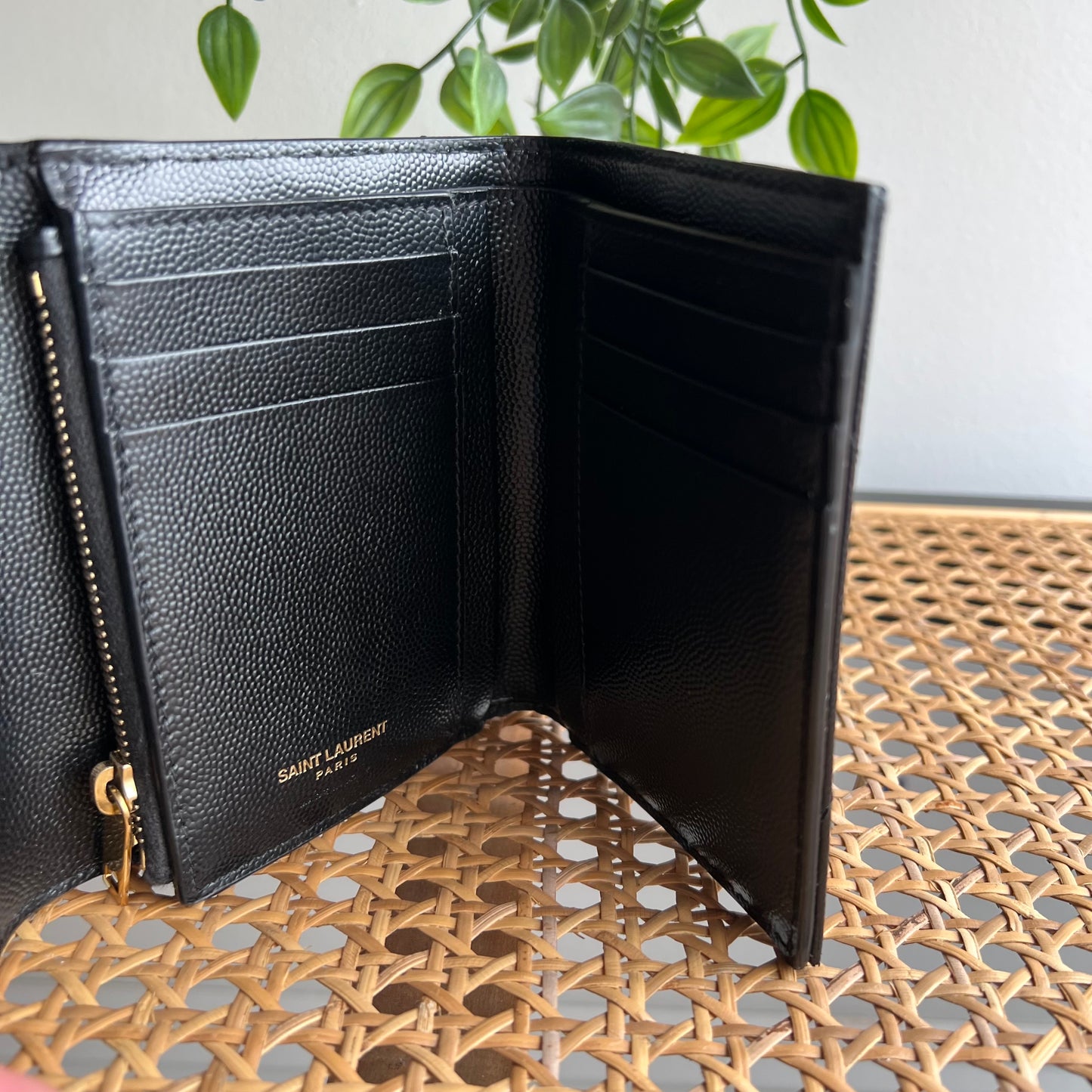 Saint Laurent Metalassé Trifold Wallet