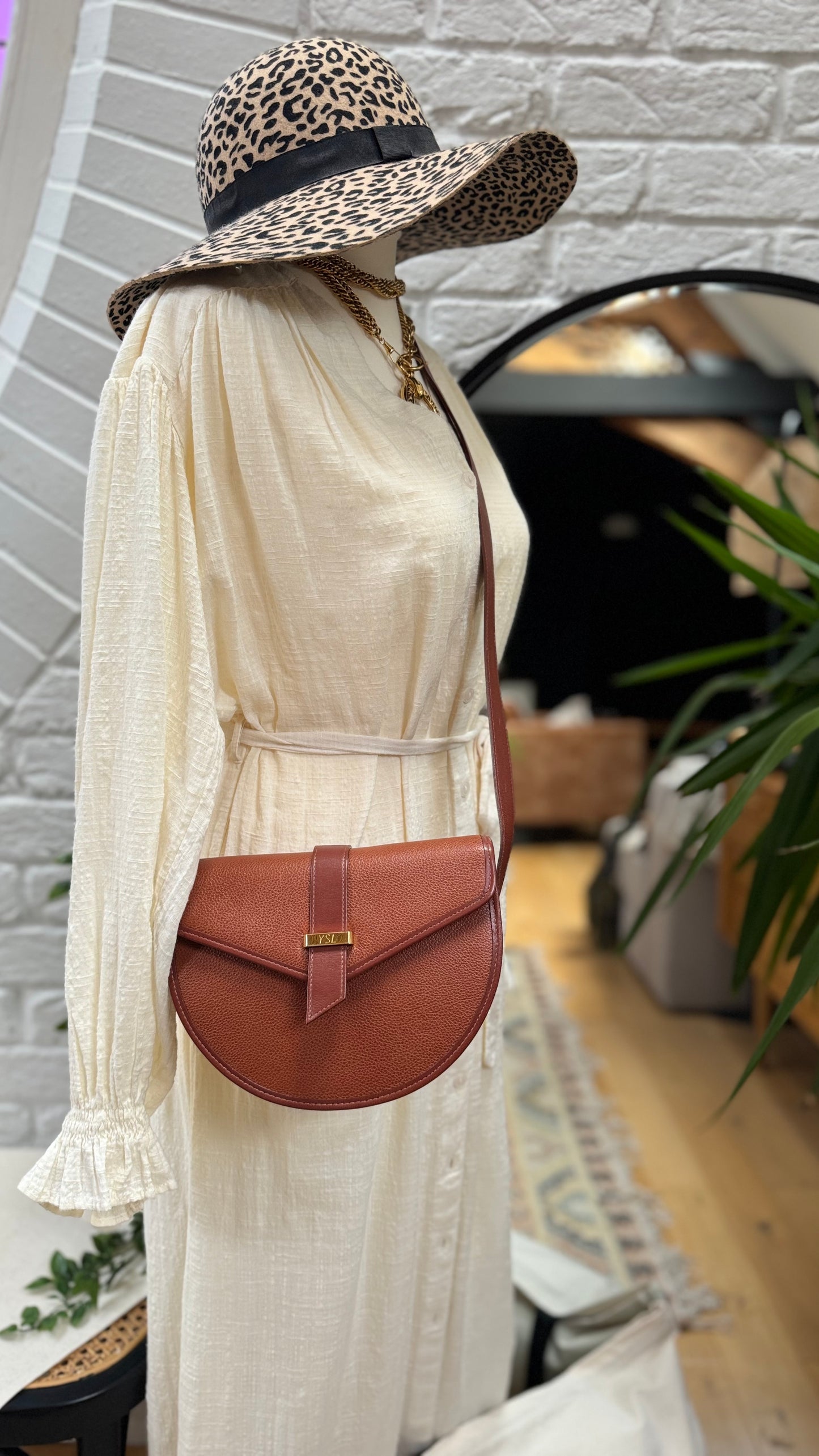 Saint Laurent 1980s Half Moon Cross Body Bag