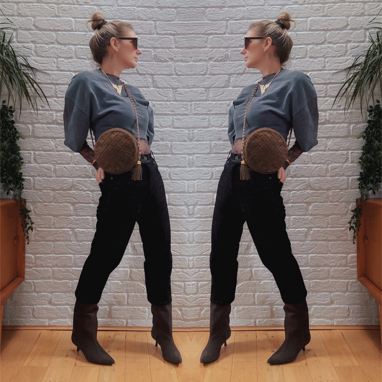 Chanel 1986 Rare Suede Circle Tassel Bag