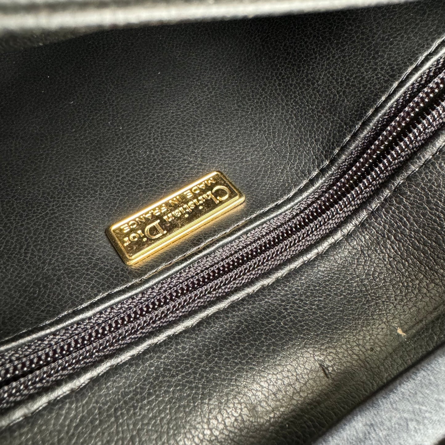 Dior 1980s Navy CD Closure Two Way Bag