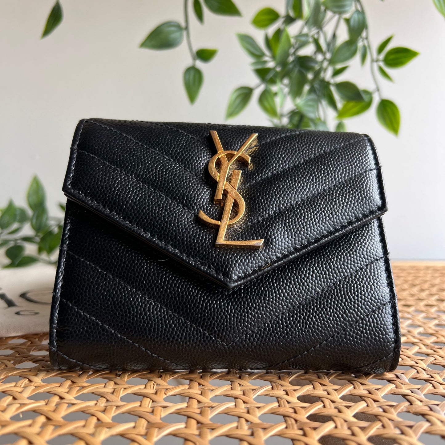 Saint Laurent Metalassé Trifold Wallet