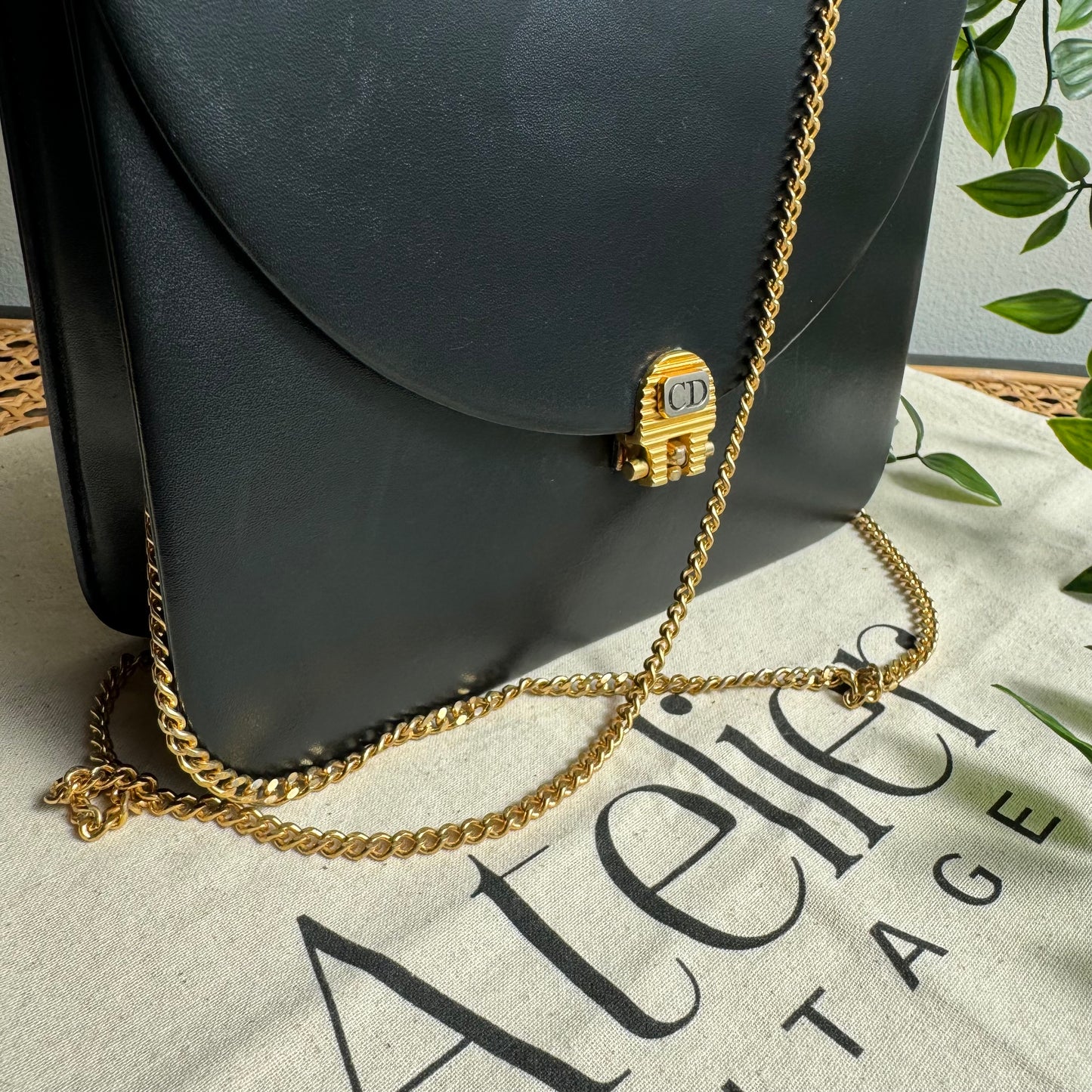 Dior 1980s Vintage Two Way Chain Strap Bag