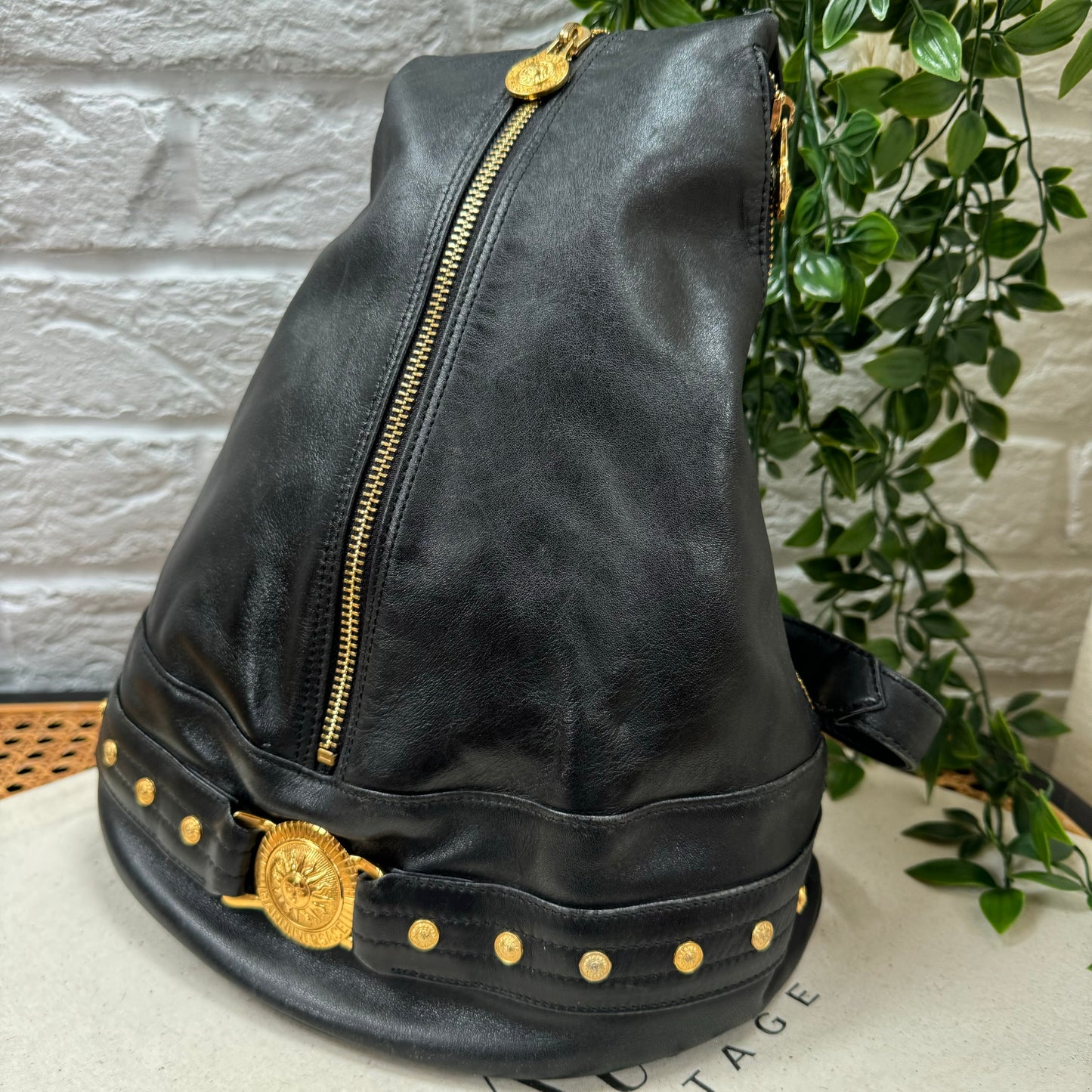 Versace 1990s Medusa Sling Back Pack