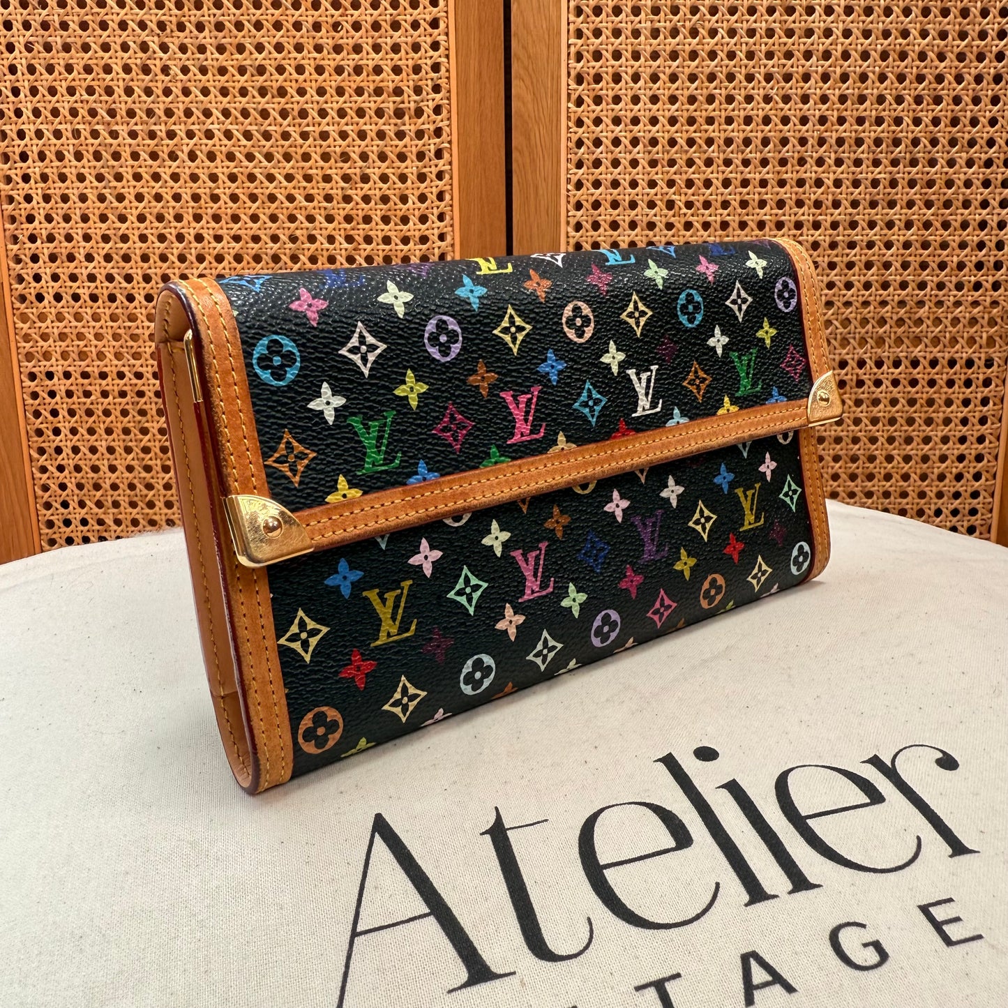 Louis Vuitton 2003 Murakami Multicolor black International Purse