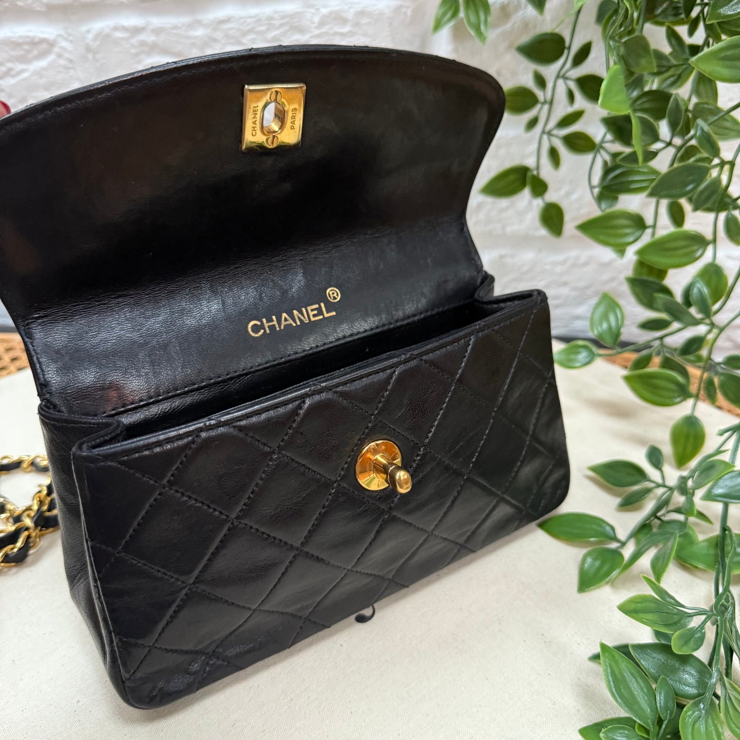 Chanel 1989 Rare Bi Color Single Flap Two Way