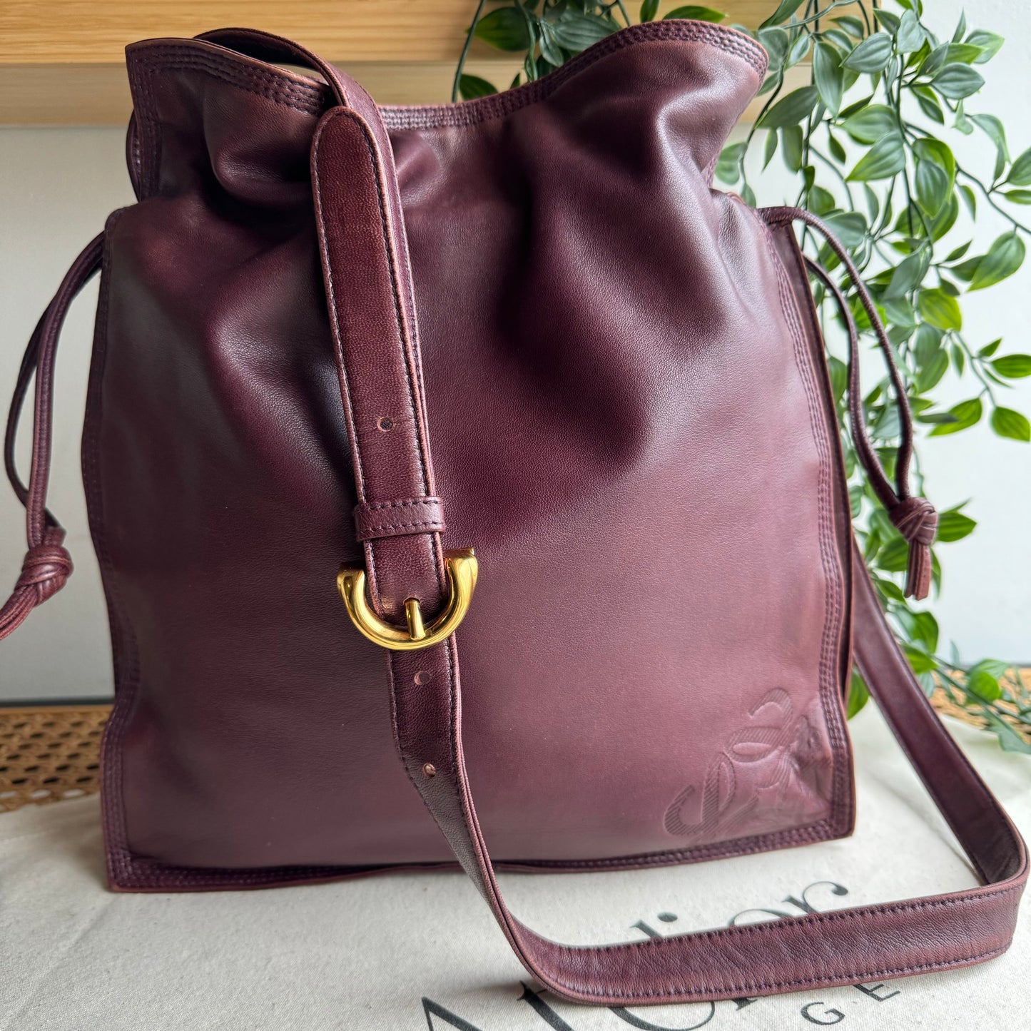 Loewe Vintage Bordeaux Flamenco Bag