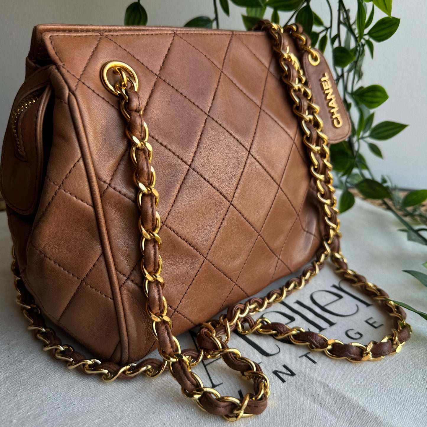 Chanel 1994 CC Lambskin Quilted Shoulder Bag