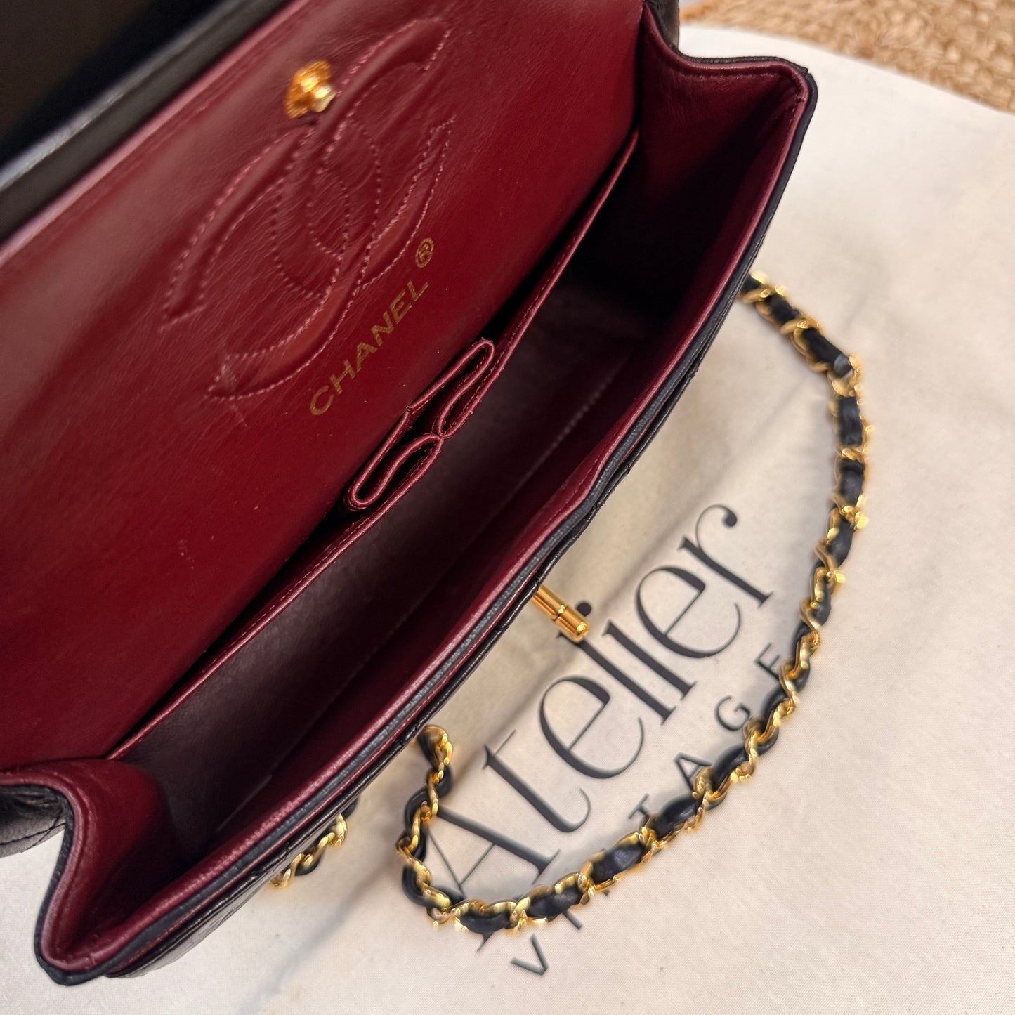 Chanel 1986 Black Classic Double Flap Small