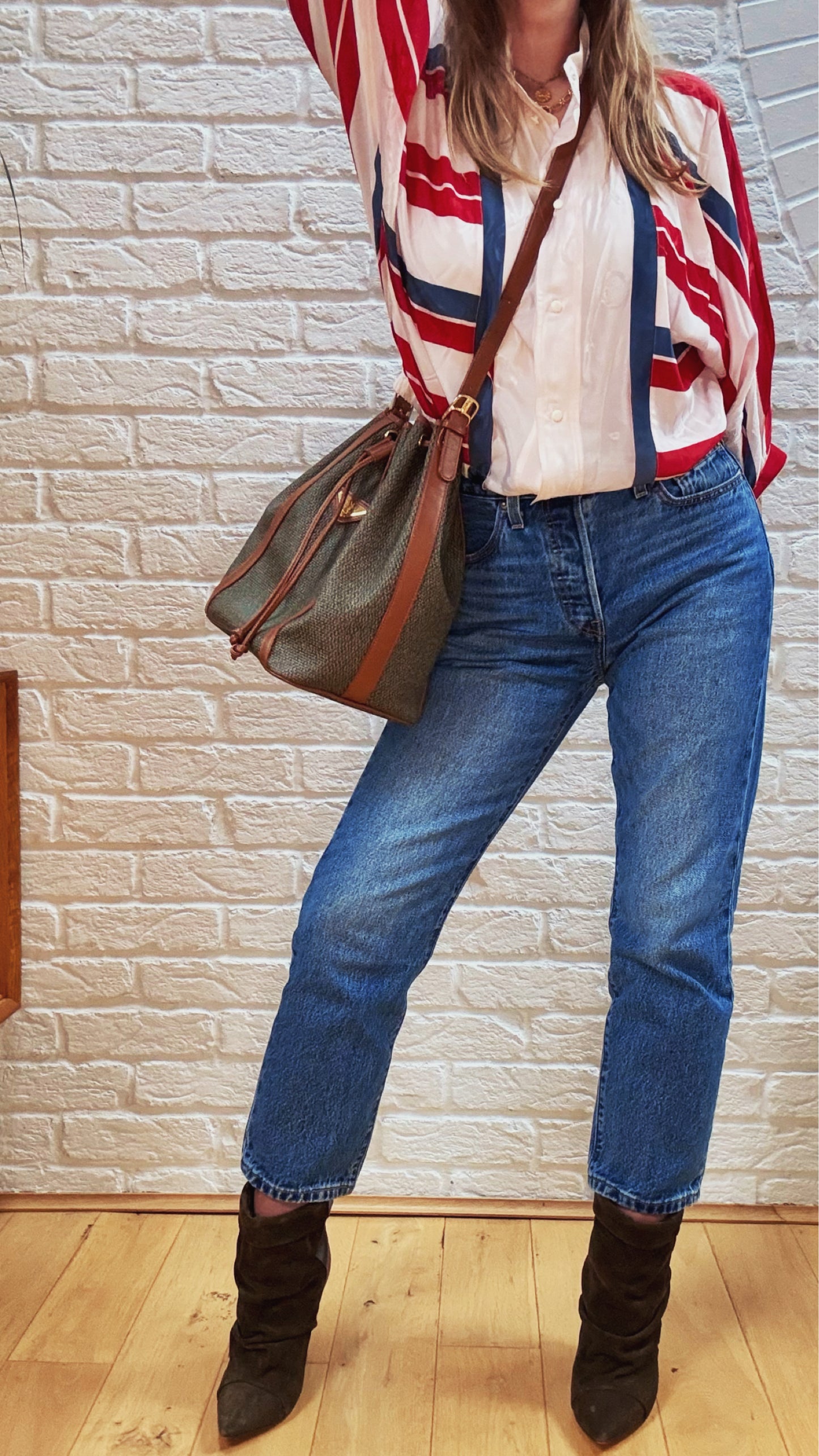 Saint Laurent 1980s Cross Body Bucket Bag