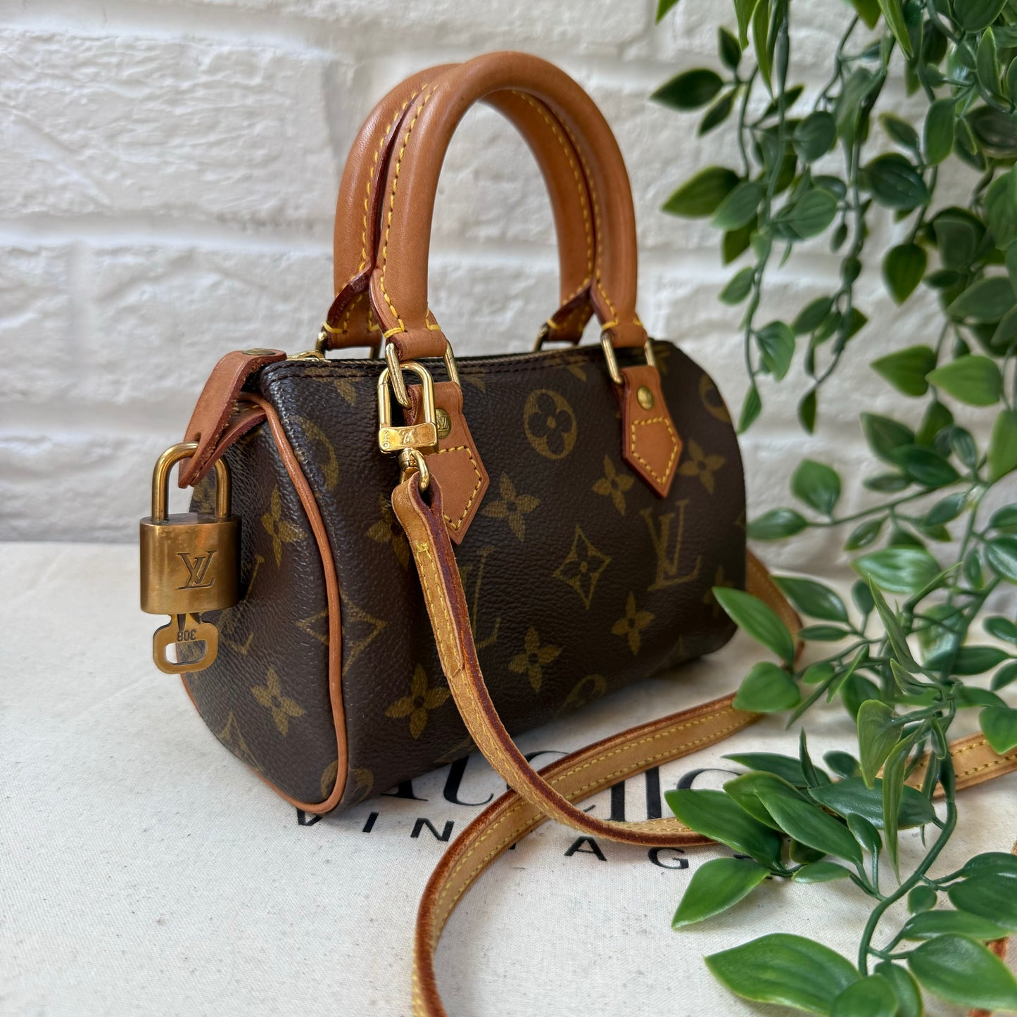 Louis Vuitton Speedy Nano with Strap & Padlock