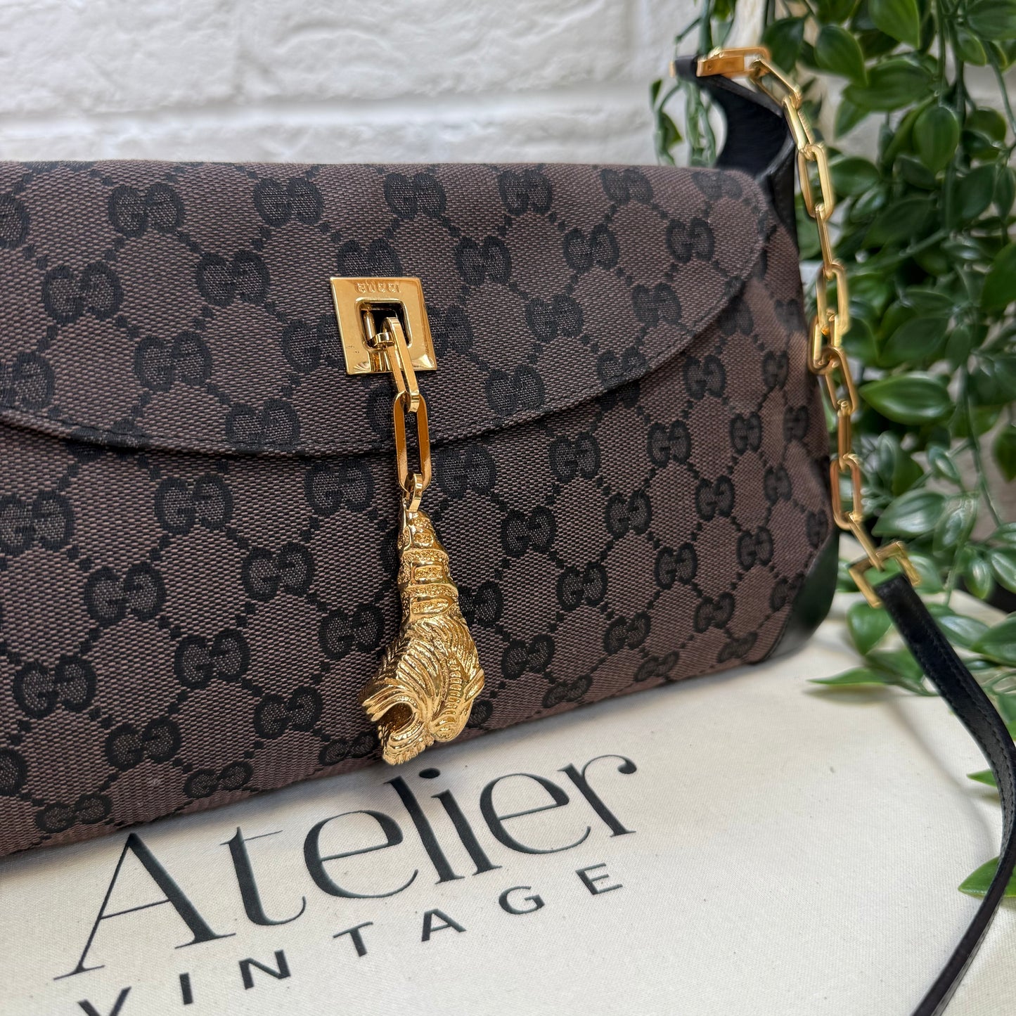 Gucci Rare 1990s Gucci X Tom Ford Tigers Head Cross Body