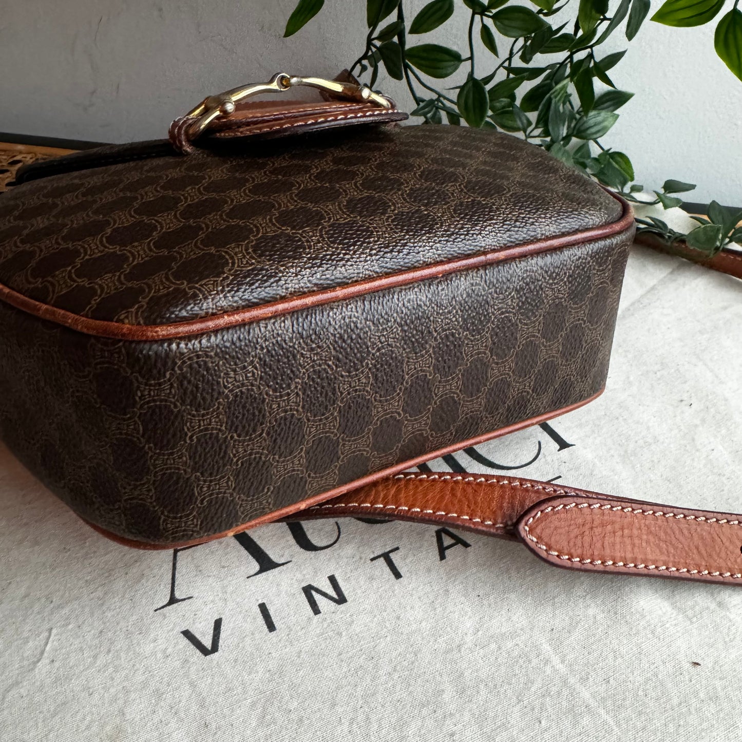 Celine Macadam Horse Bit Shoulder Bag