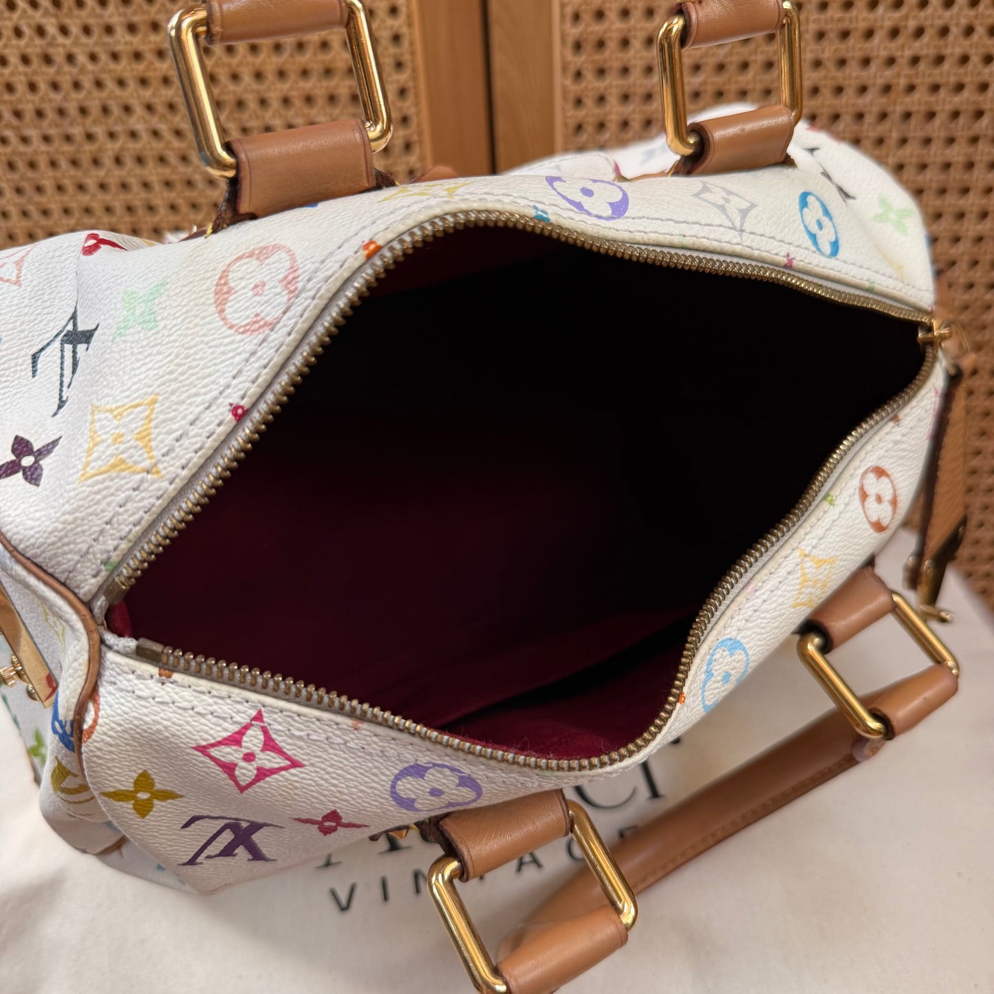 Louis Vuitton 2006 Original Murakami white speedy 30