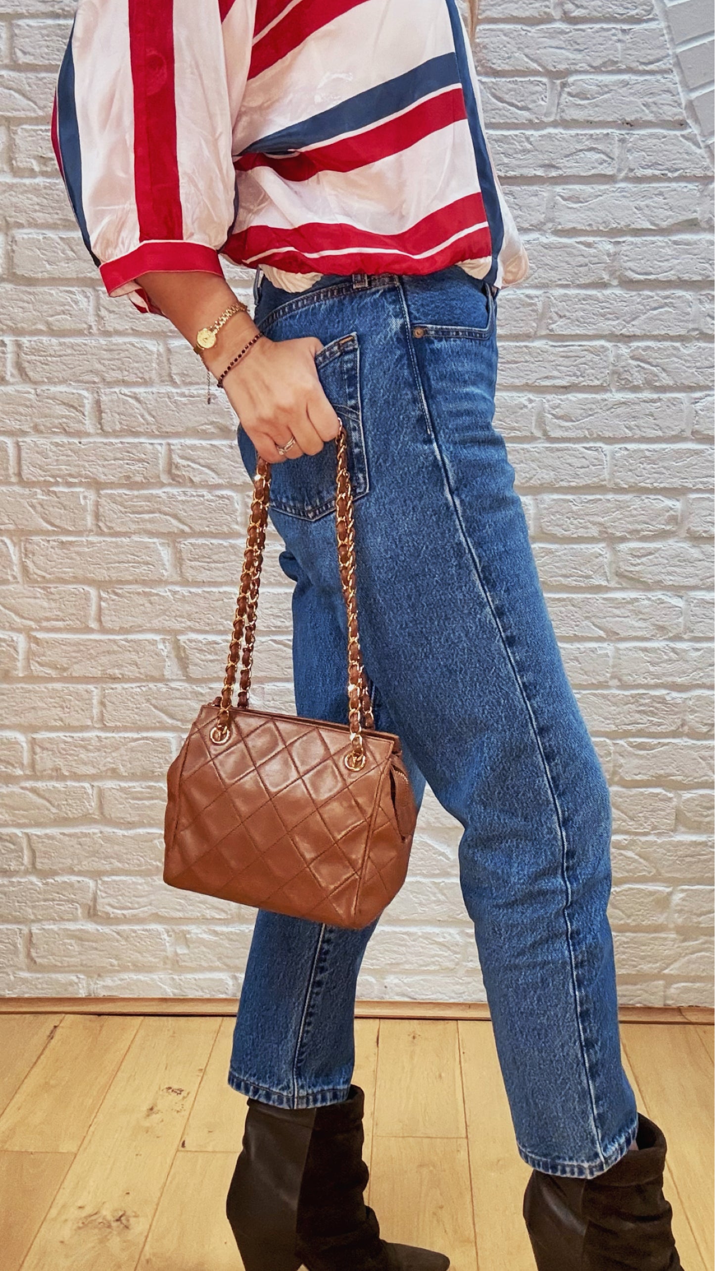 Chanel 1994 CC Lambskin Quilted Shoulder Bag