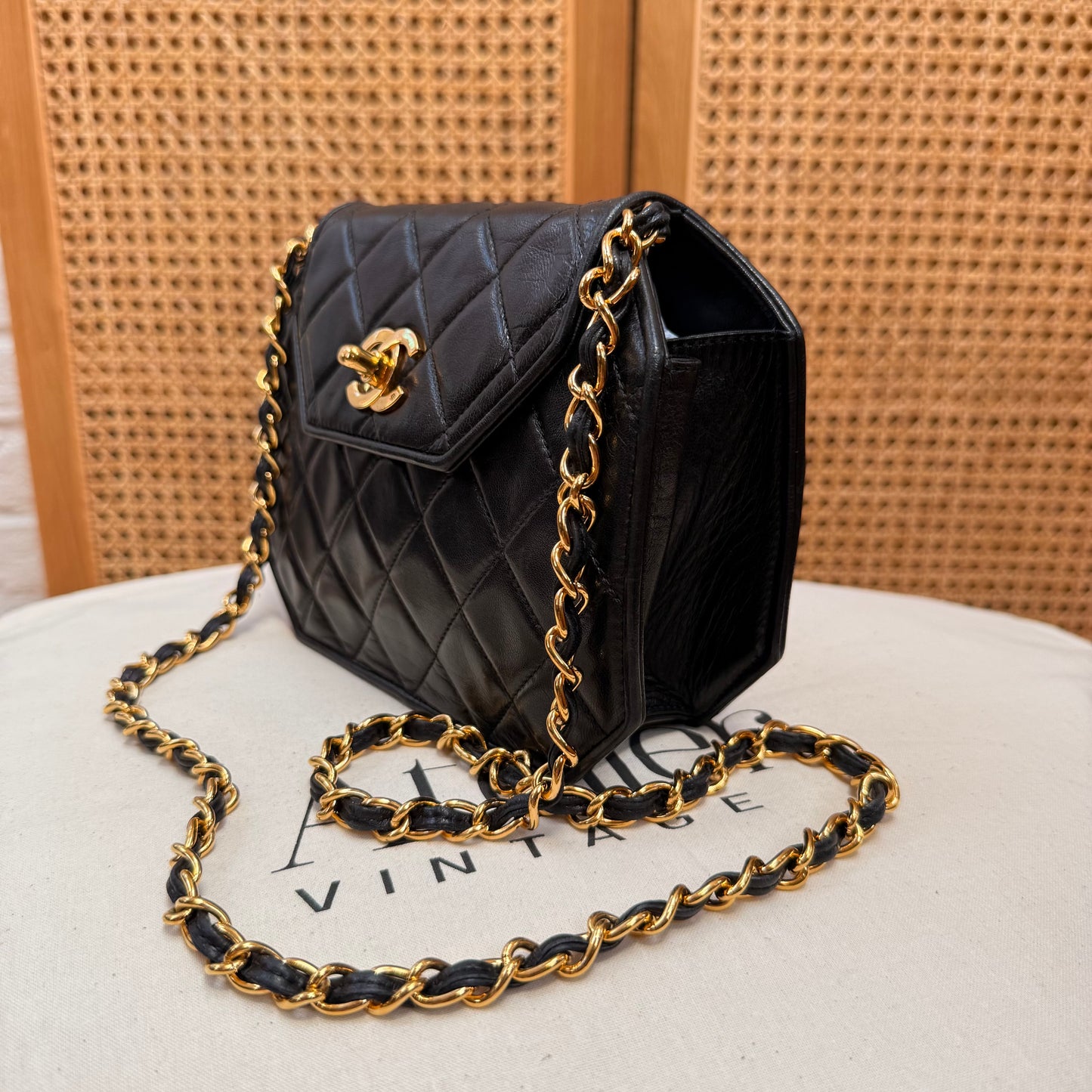 Chanel 1989 Rare Octagon Single Flap