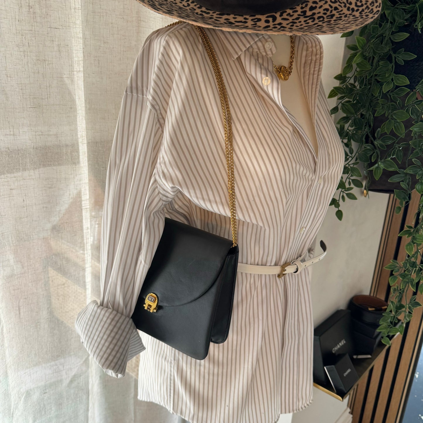 Dior 1980s Vintage Two Way Chain Strap Bag
