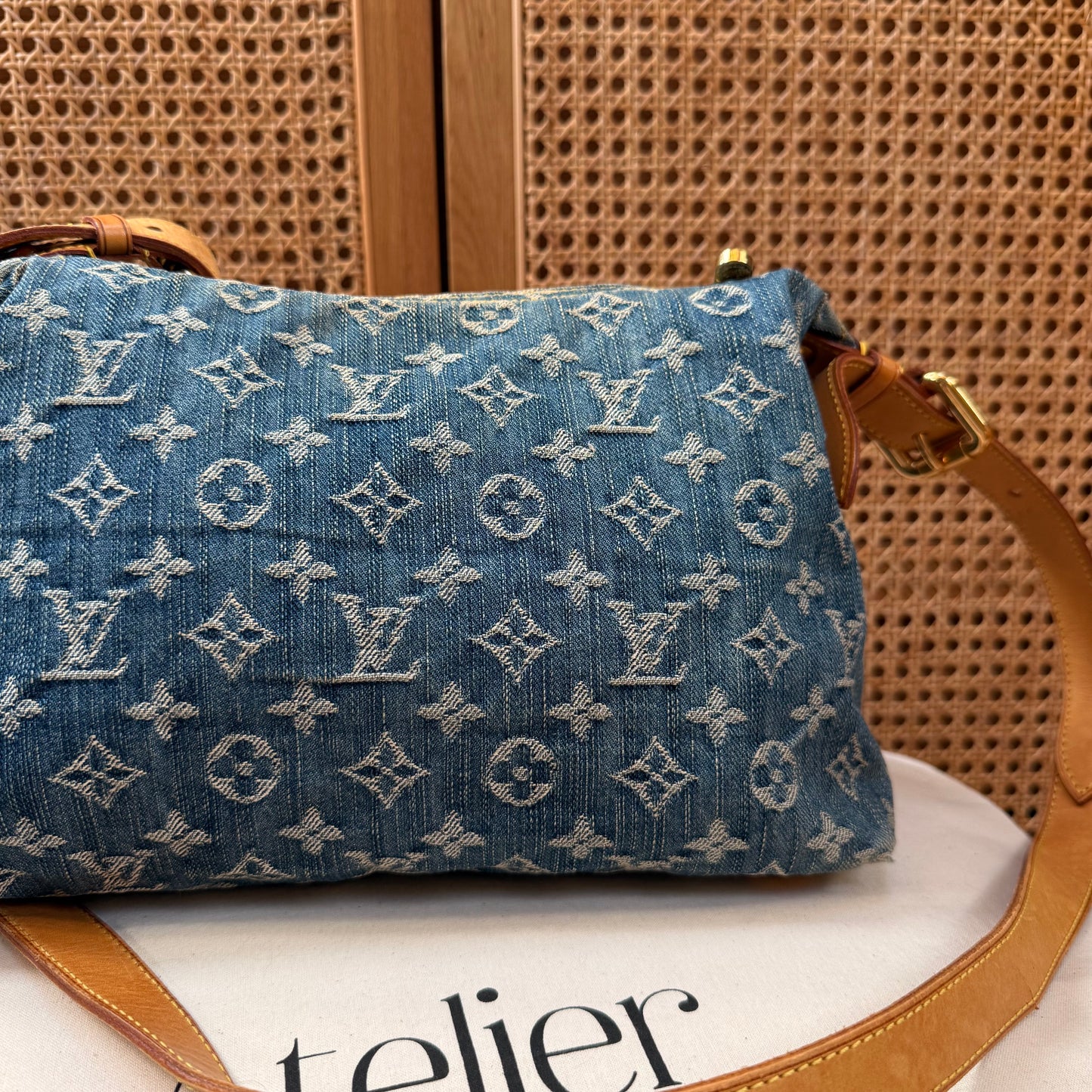 Louis Vuitton 2006 Monogram Denim Cross Body Baggy PM
