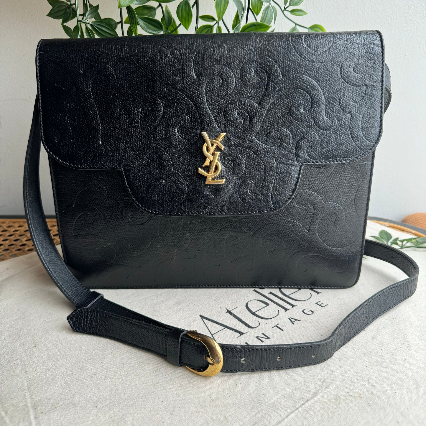 Saint Laurent 1980s Arabesque Cross Body Bag