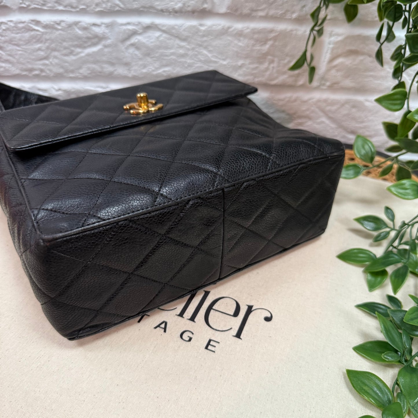 Chanel Collectors Piece 1994 Caviar Cross Body Box Bag with Vanity Mirror
