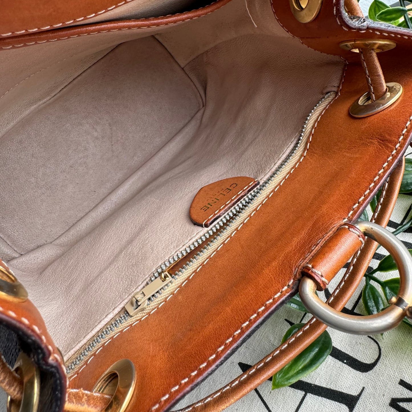 Celine 1980s Macadam Bucket Bag