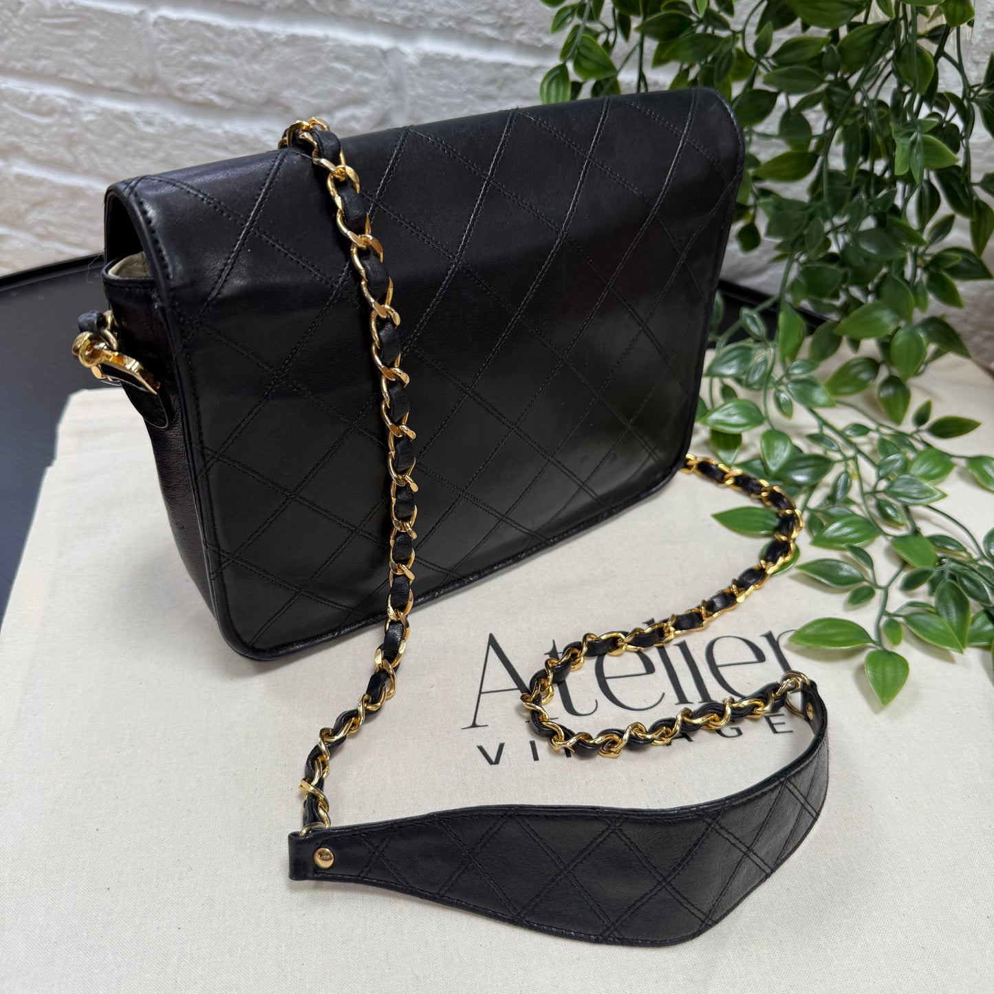 Chanel Jumbo CC Clasp Black Lambskin Cross Body
