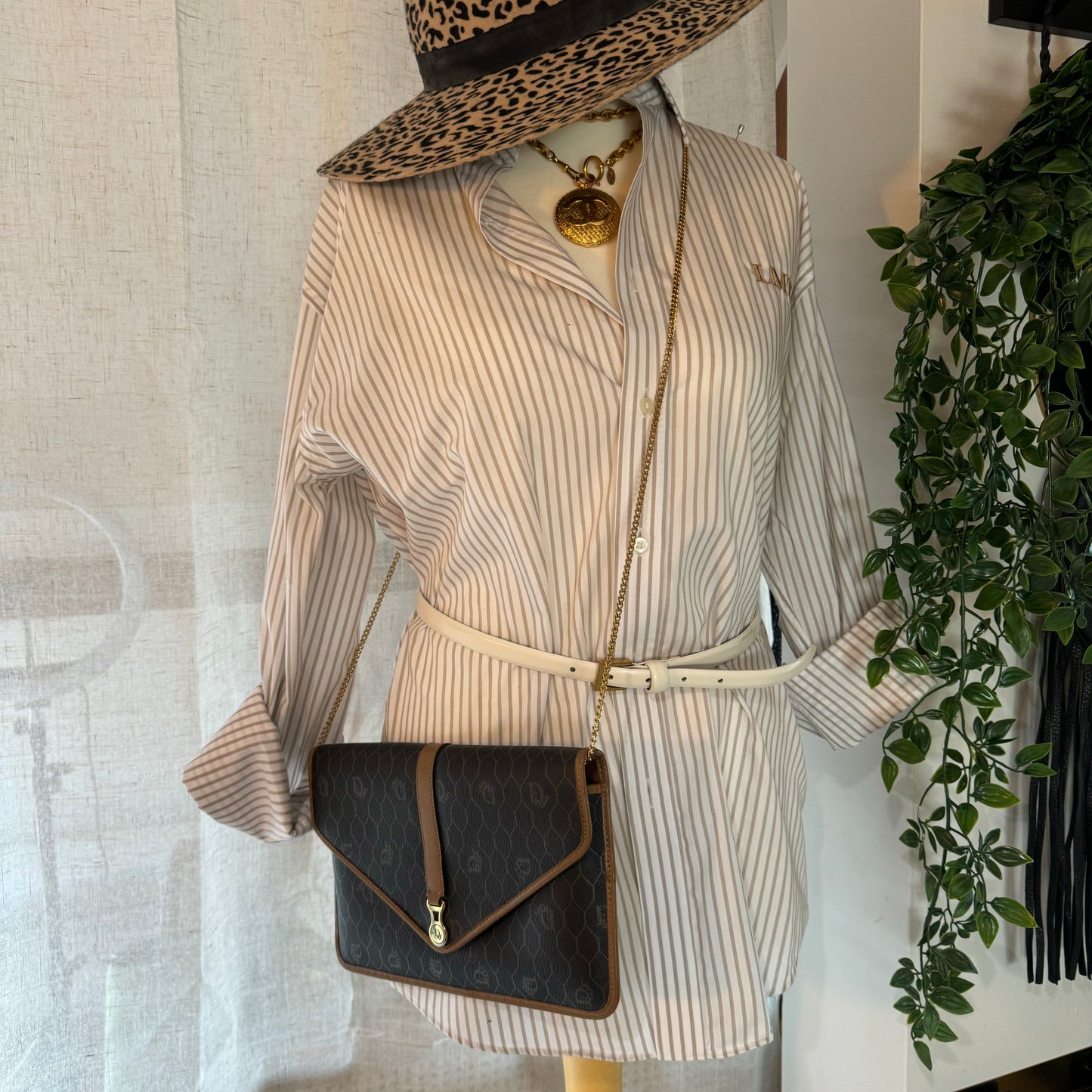 Dior 1980s Honeycomb Two Way Chain Strap Bag