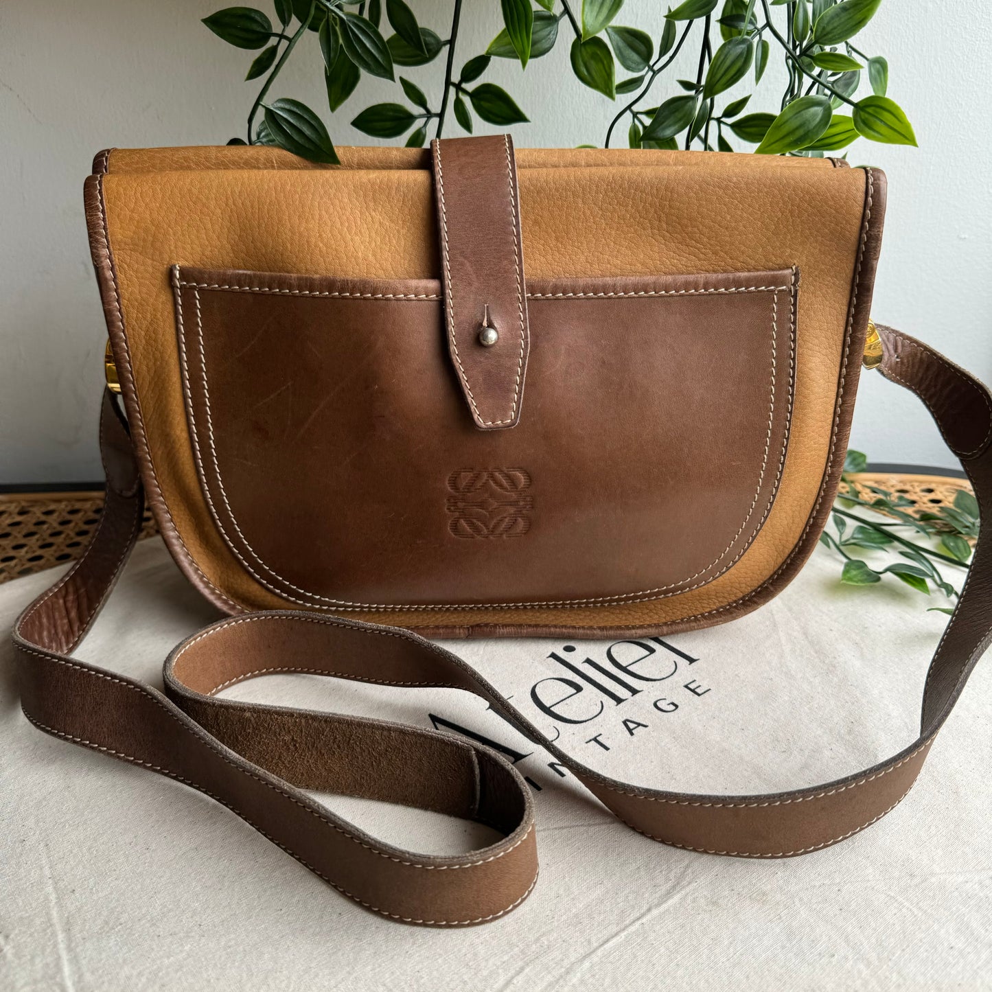 Loewe 1980s Anagram Cross Body Bag