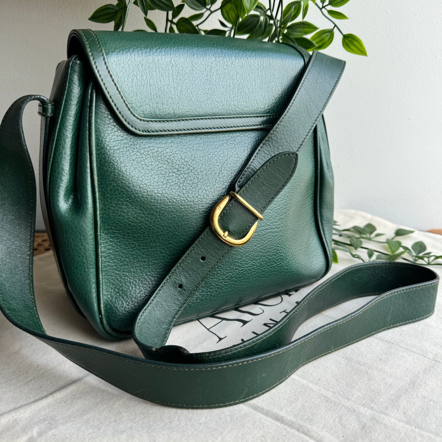 Gucci 1980s Emerald Horse Shoe Cross Body