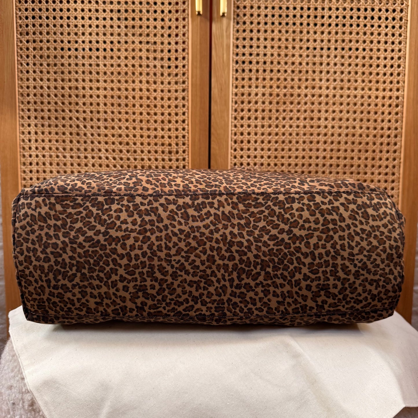 Bottega Veneta 1990s Leopard Print Boston Tote