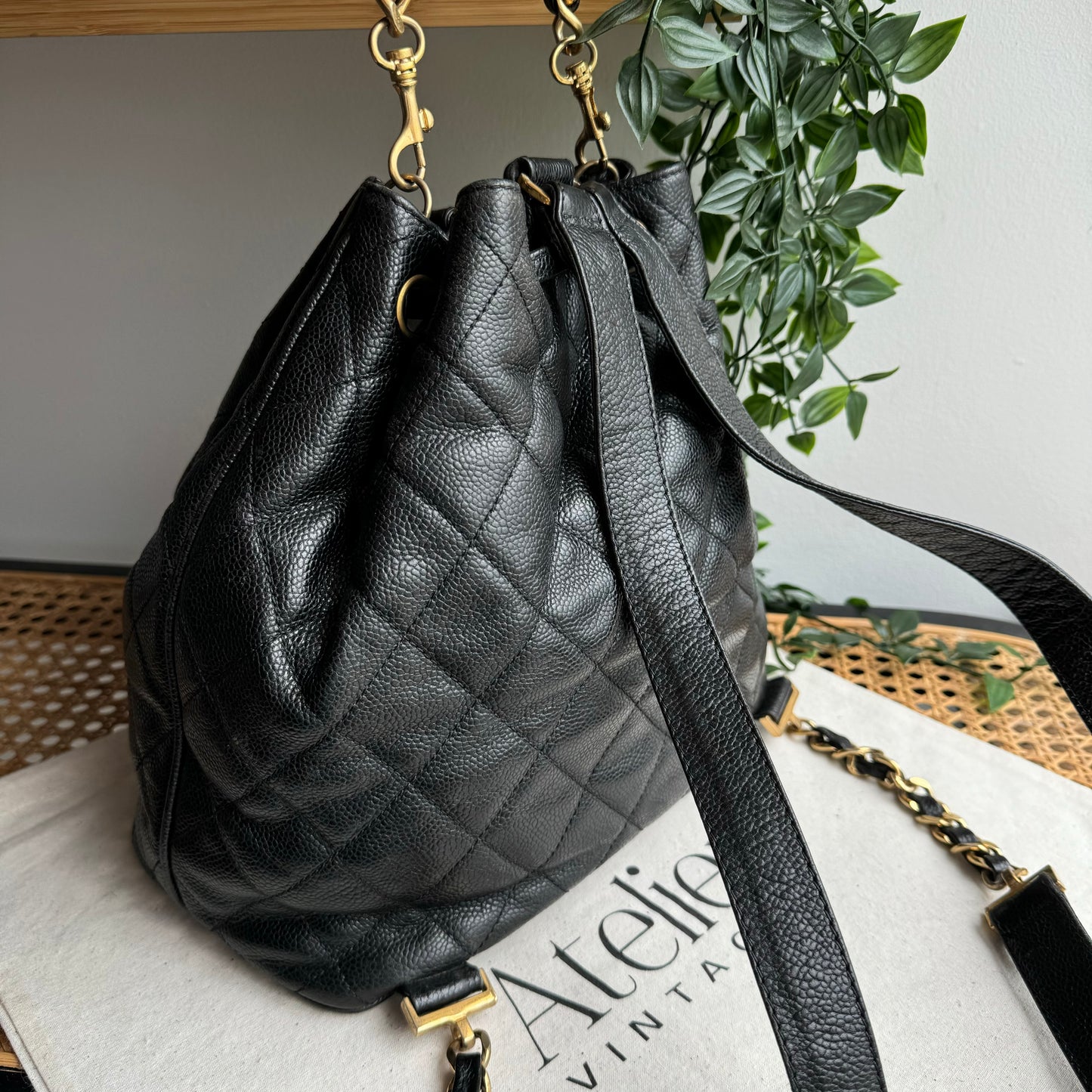 Chanel 1994 Quilted Caviar Two Way Back Pack
