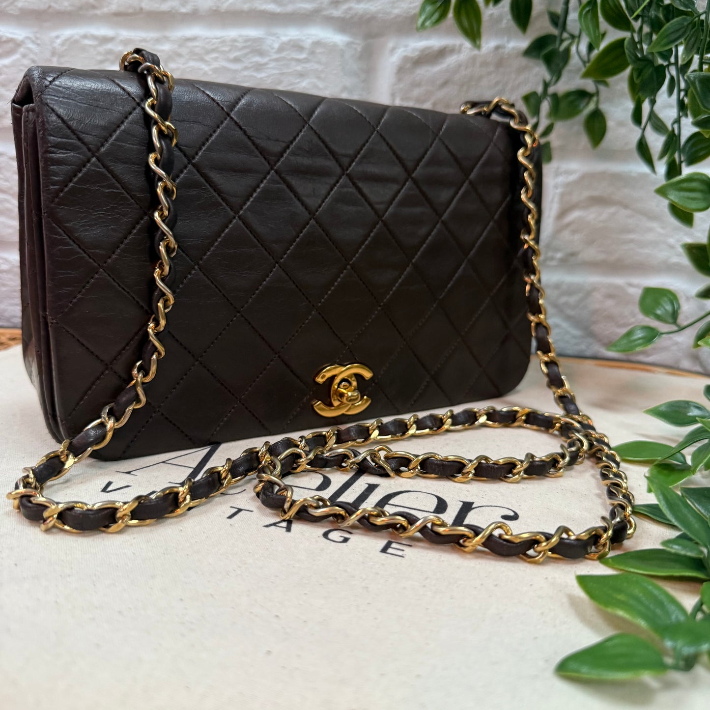 Chanel Rare 1989 Chocolate Brown Classic Medium Rectangle Full Flap