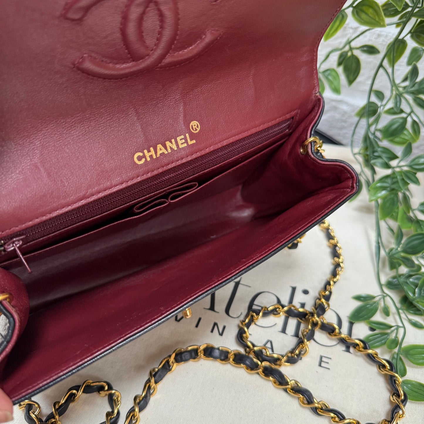 Chanel 1991 Circle CC Clasp Single Flap