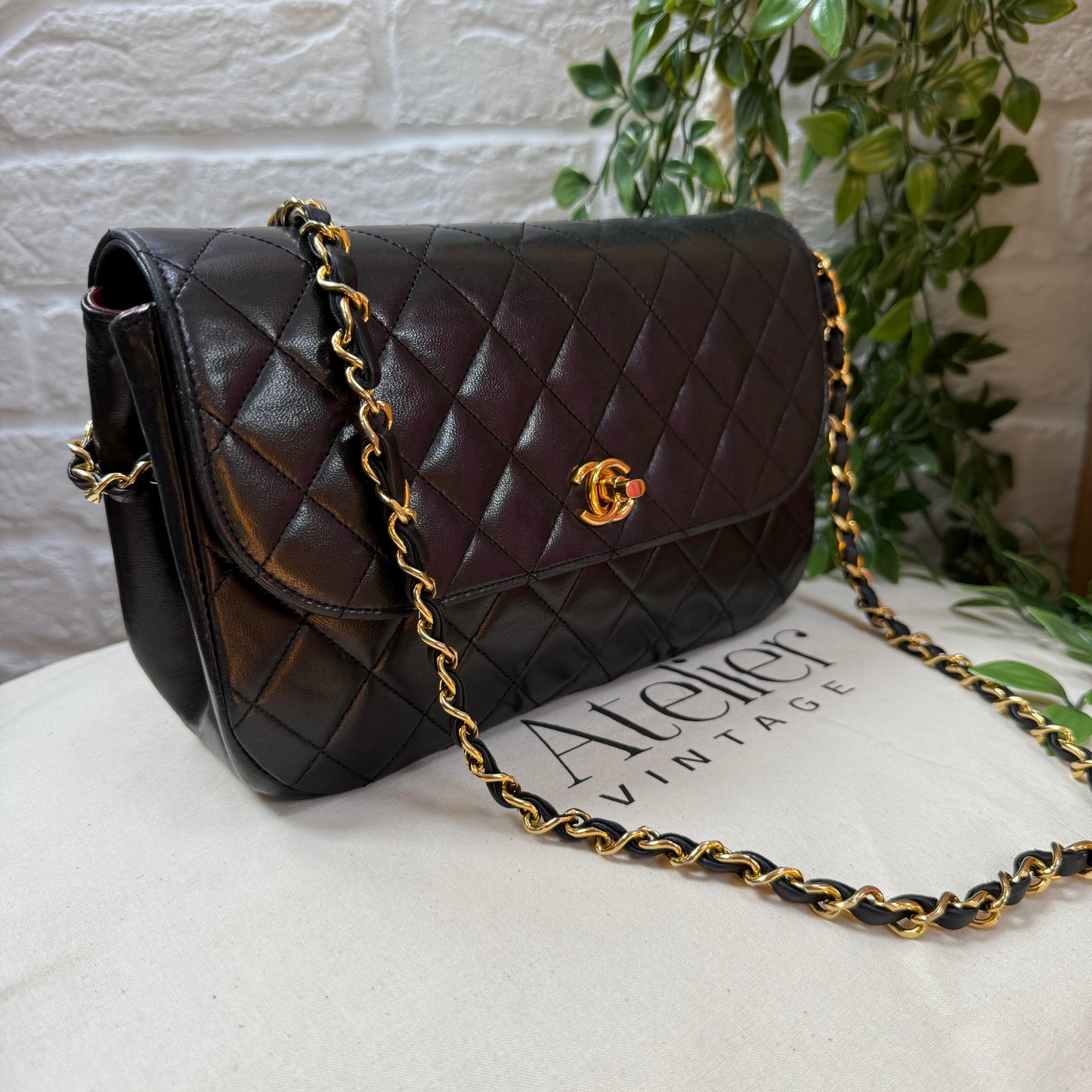 Chanel 1986 Half Moon Single flap with Limited edition CC Turnlock